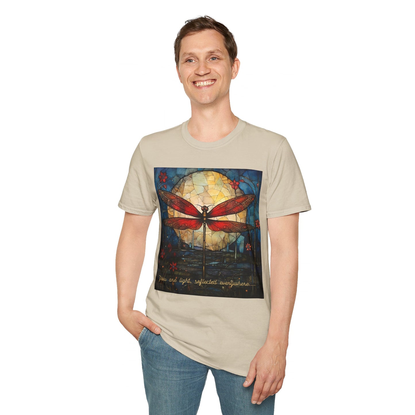 Dragonfly T-shirt - You Are Light, Reflected Everywhere - Dragonflies Shirt, Tee shirt, Unisex Soft Cotton, multiple colors