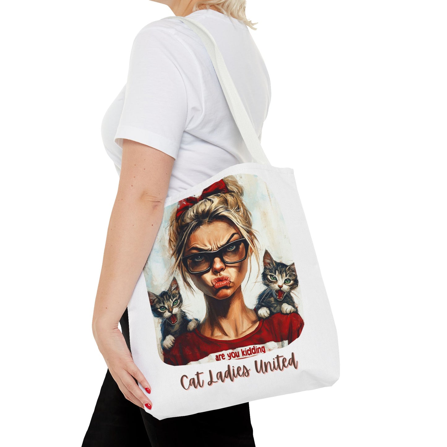 Childless Cat Lady Bag "Cat Ladies United" Childless Cat Lady Tote Bag (AOP)