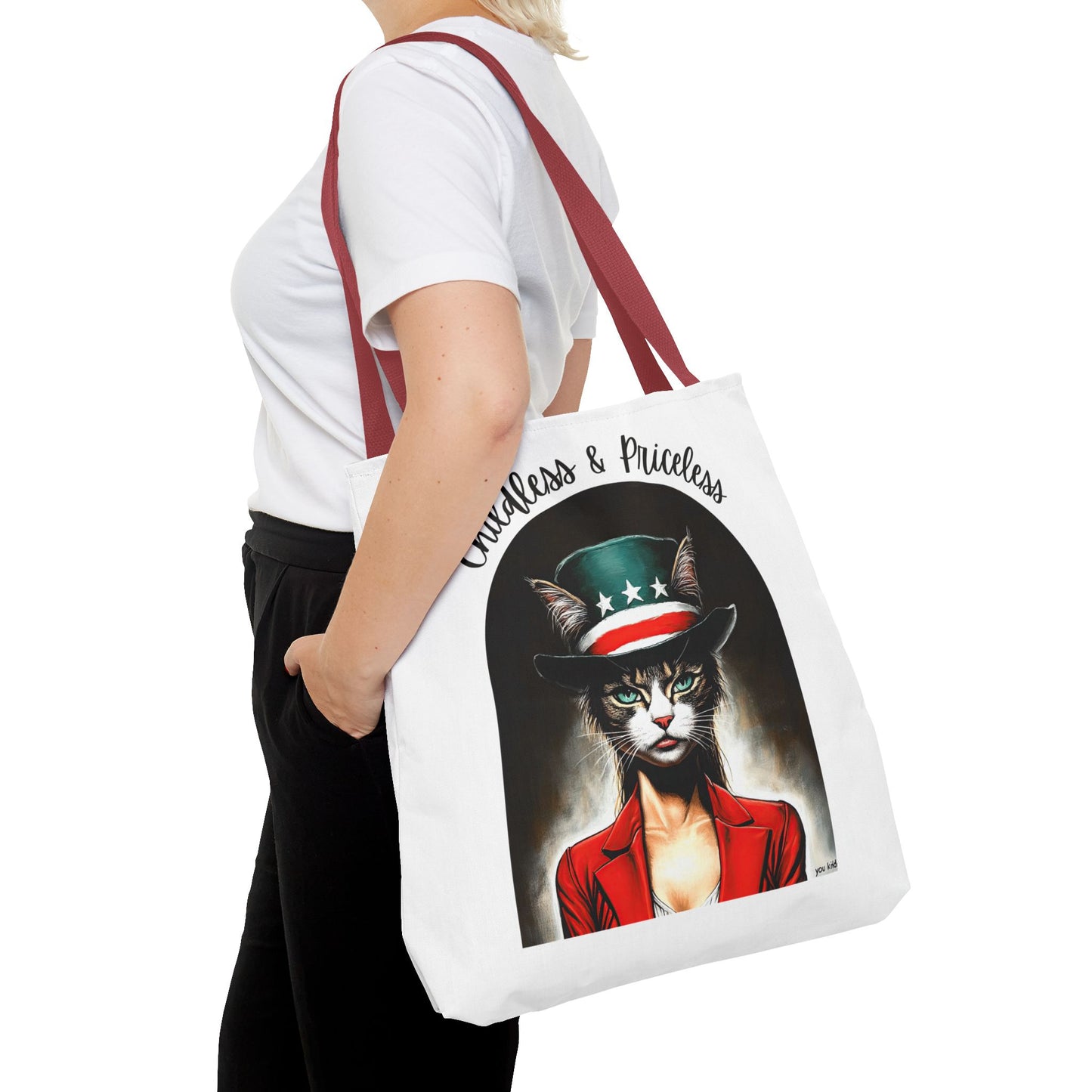 Childless and Priceless. Proud Cat, Childless Cat Lady Tote Bag (AOP)