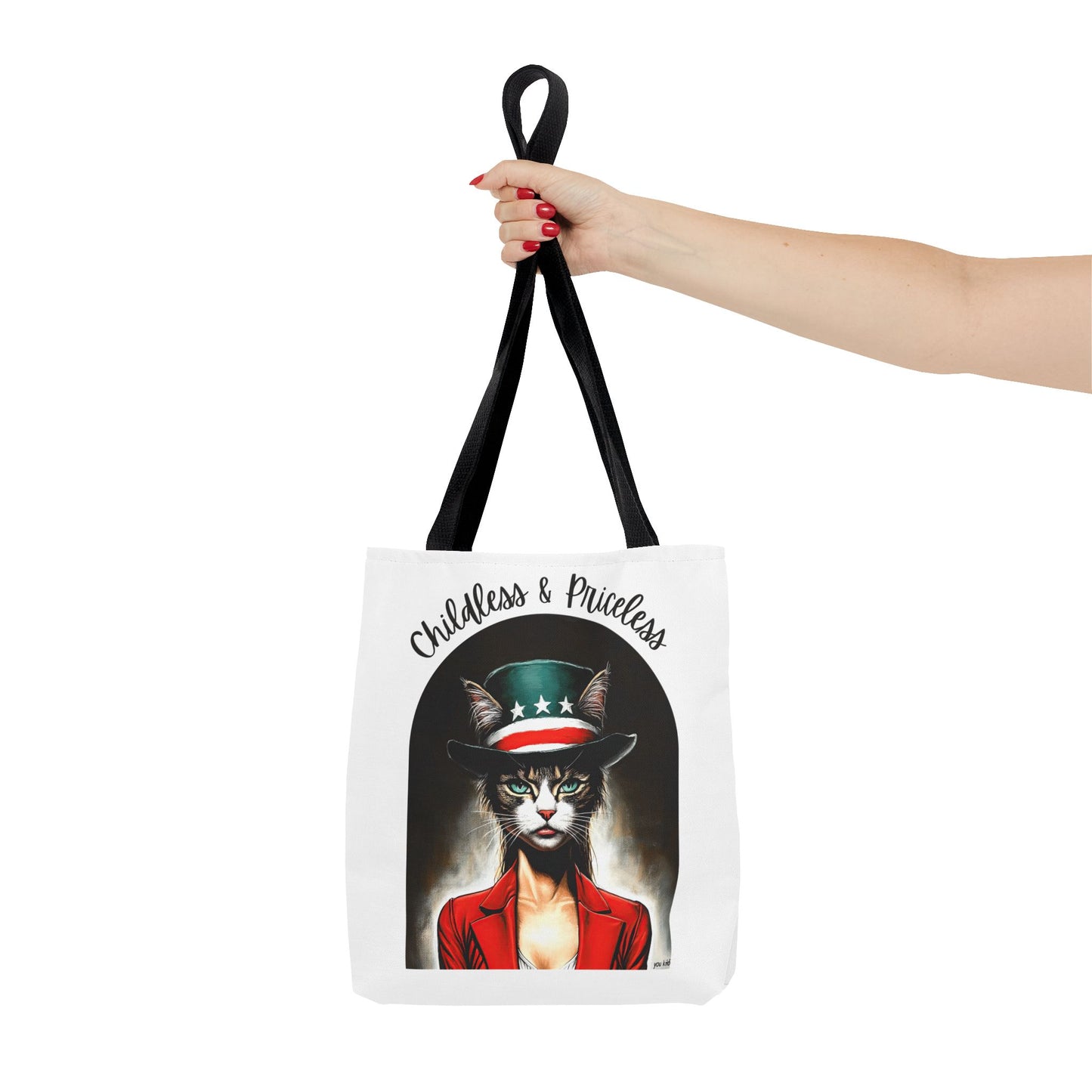 Childless and Priceless. Proud Cat, Childless Cat Lady Tote Bag (AOP)