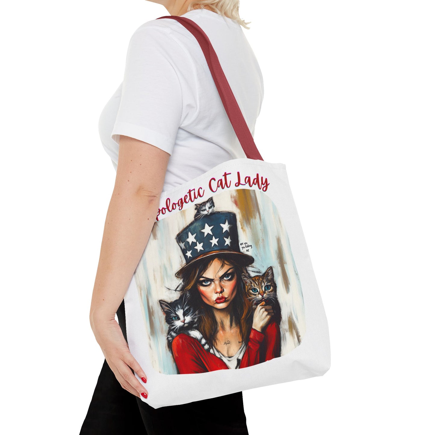"Unapologetic Cat Lady" Childless Cat Lady Bag  Childless Cat Lady Tote Bag (AOP)
