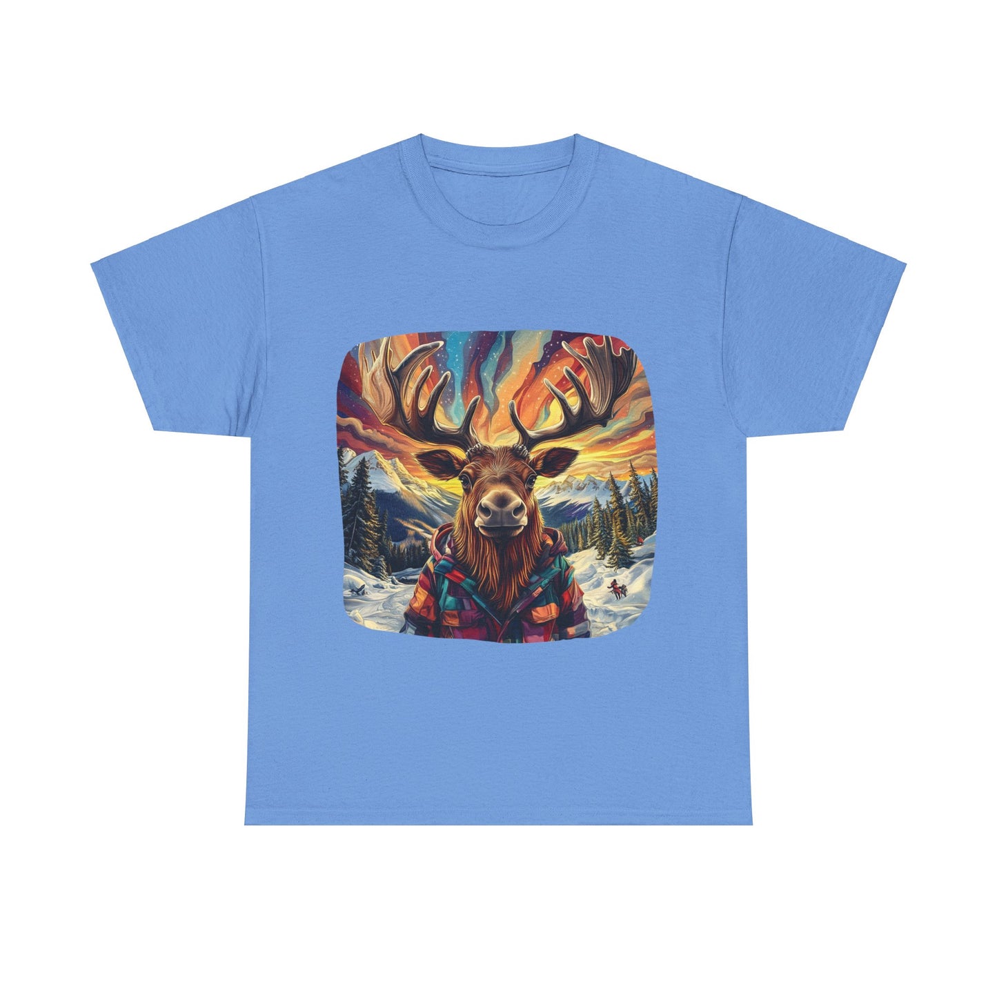 Maker Moose, Hippy Hippie, Boho Moose Vermont Moose - Moose Lover Unisex Heavy Cotton Tee T-Shirt