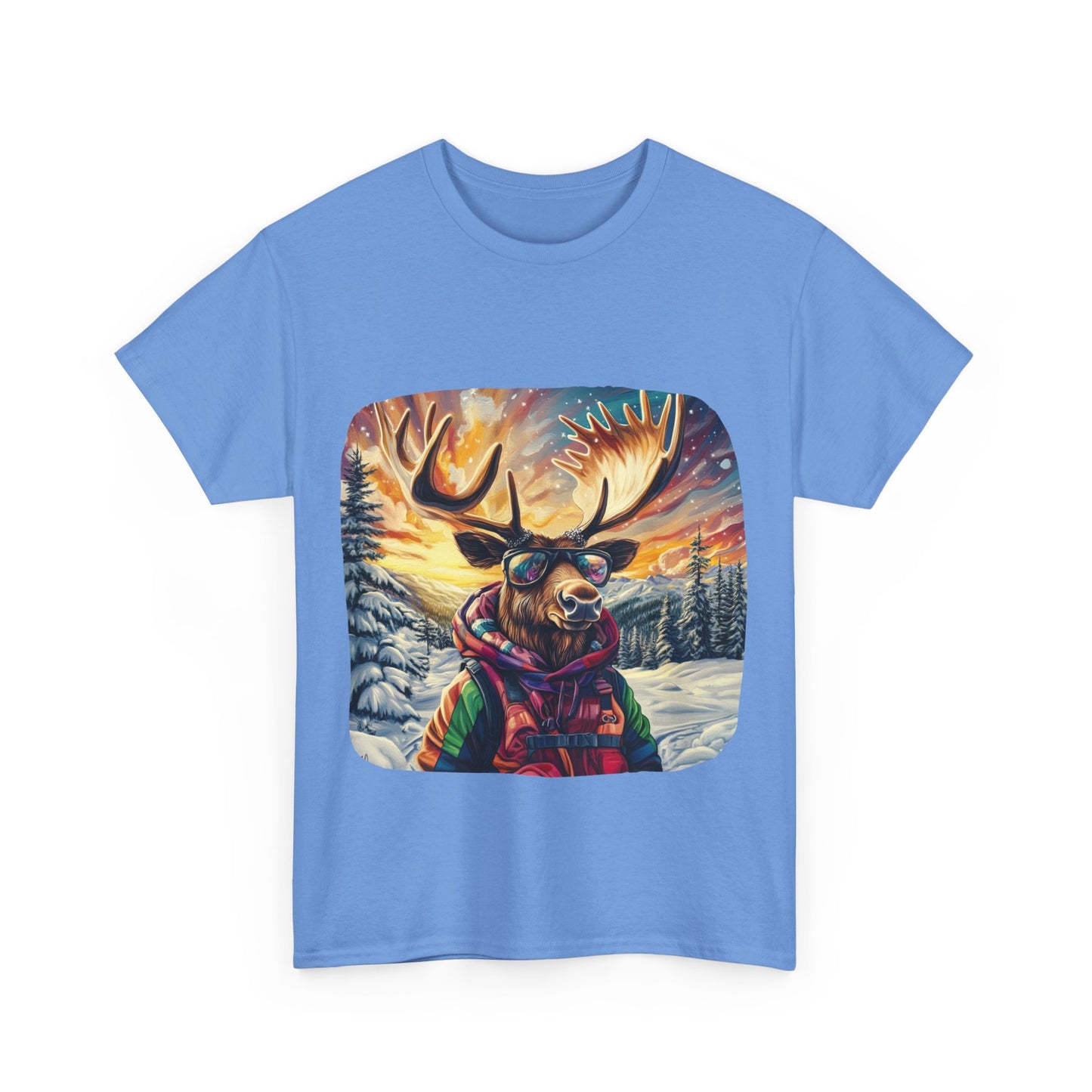 Maker Moose (Ver 2), Hippy Hippie, Boho Moose Vermont Moose - Moose Lover Unisex Heavy Cotton Tee T-Shirt