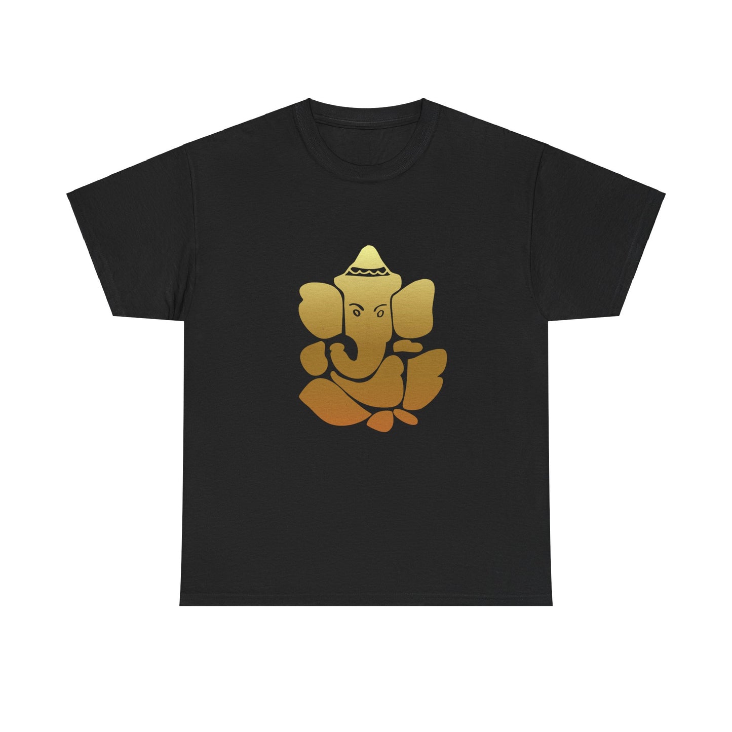 Ganesha, Remover of Obstacles. Golden Ganesha Shirt - Graphic Tee - Yoga, Zen, Hindu Gifts Unisex Heavy Cotton Tee T-Shirt