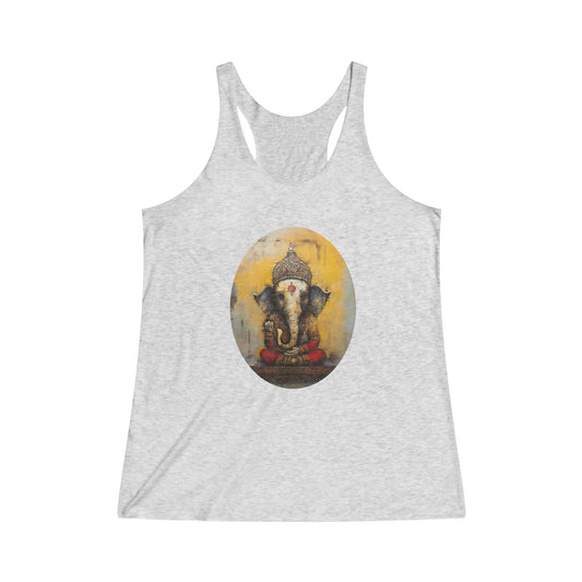 Ganesha, Ganesh, Remover of Obstacles, Women's Yoga  Athletic Racerback Tank Top Shirt