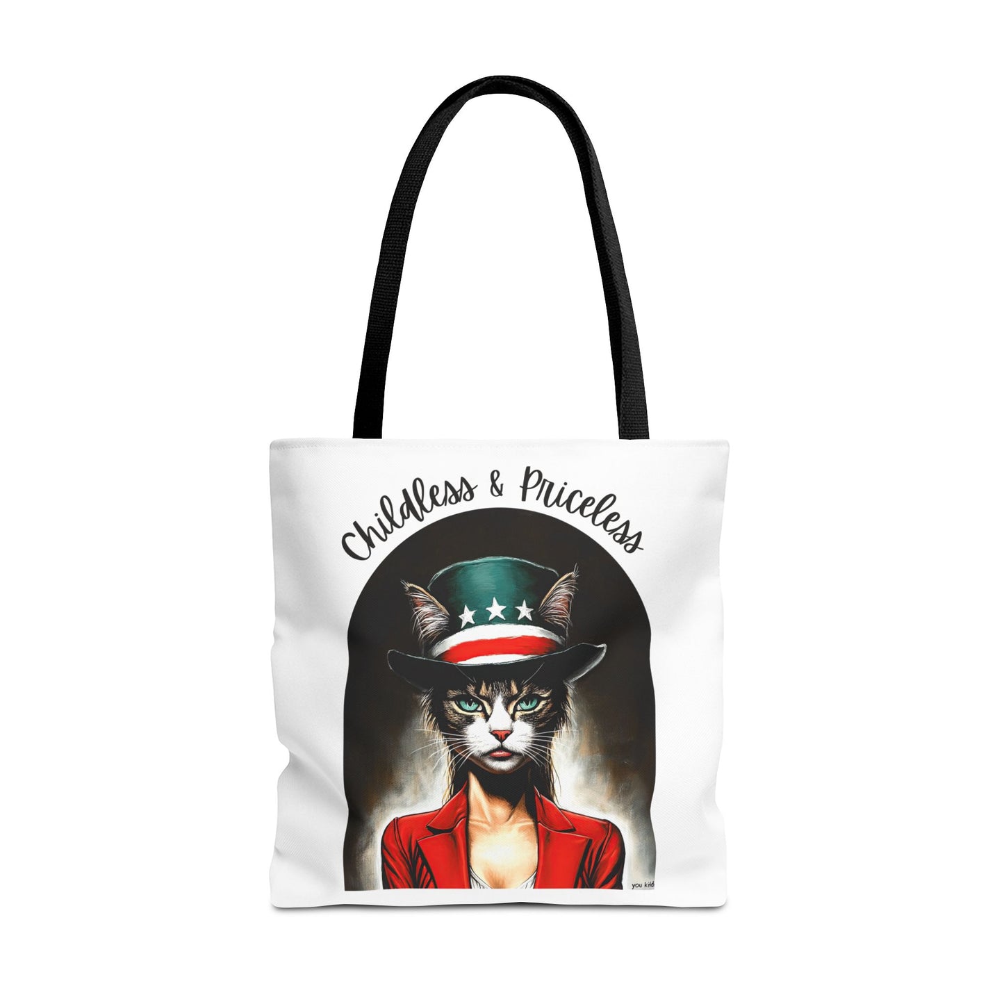 Childless and Priceless. Proud Cat, Childless Cat Lady Tote Bag (AOP)