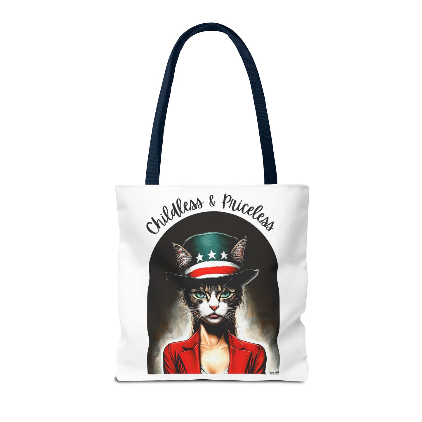 Childless and Priceless. Proud Cat, Childless Cat Lady Tote Bag (AOP)