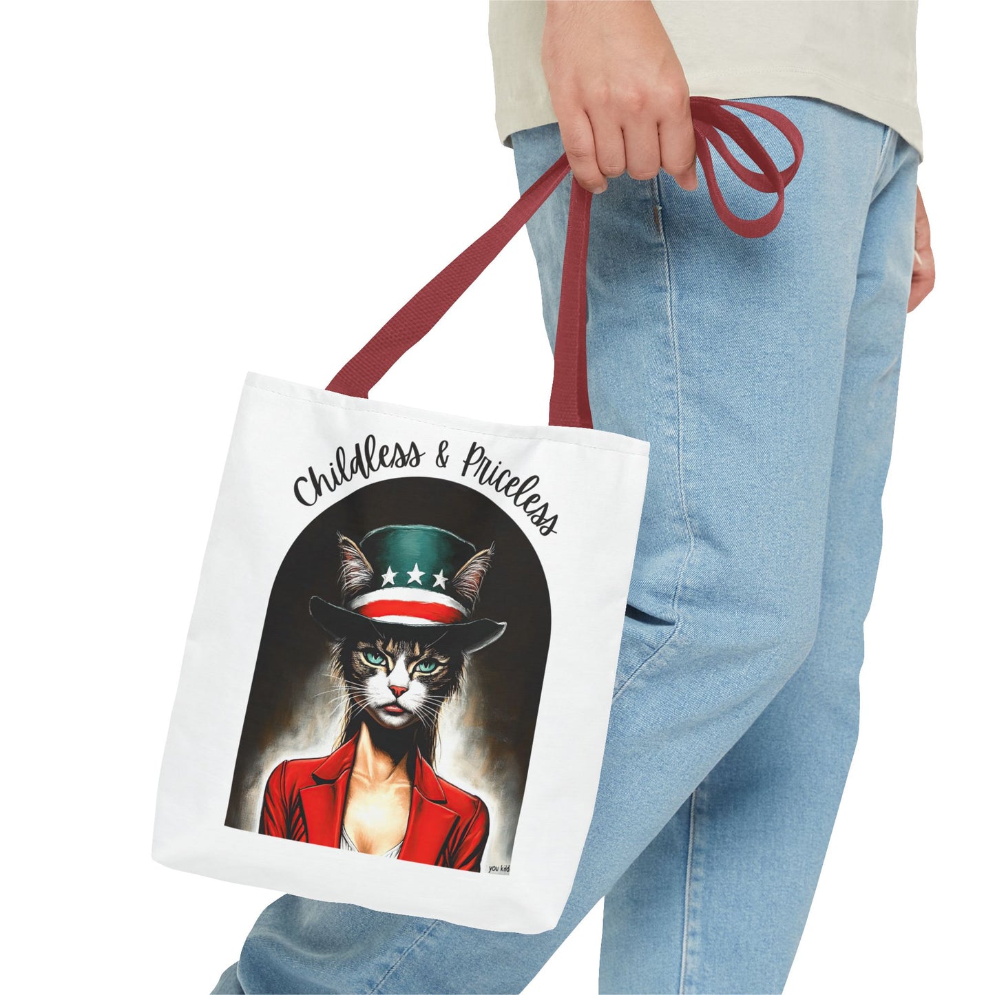 Childless and Priceless. Proud Cat, Childless Cat Lady Tote Bag (AOP)