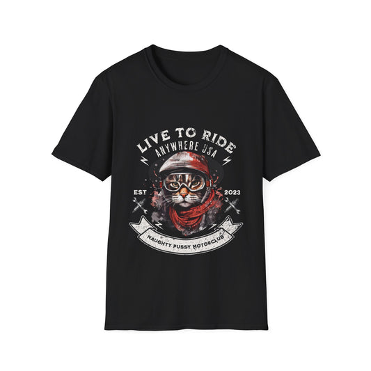 Motorcycle Biker, Cat Lovers, Cats on Motorcycles T-shirt, Teeshirt Tee shirt, Cats and Bikers- Multiple colors Ladies Women's