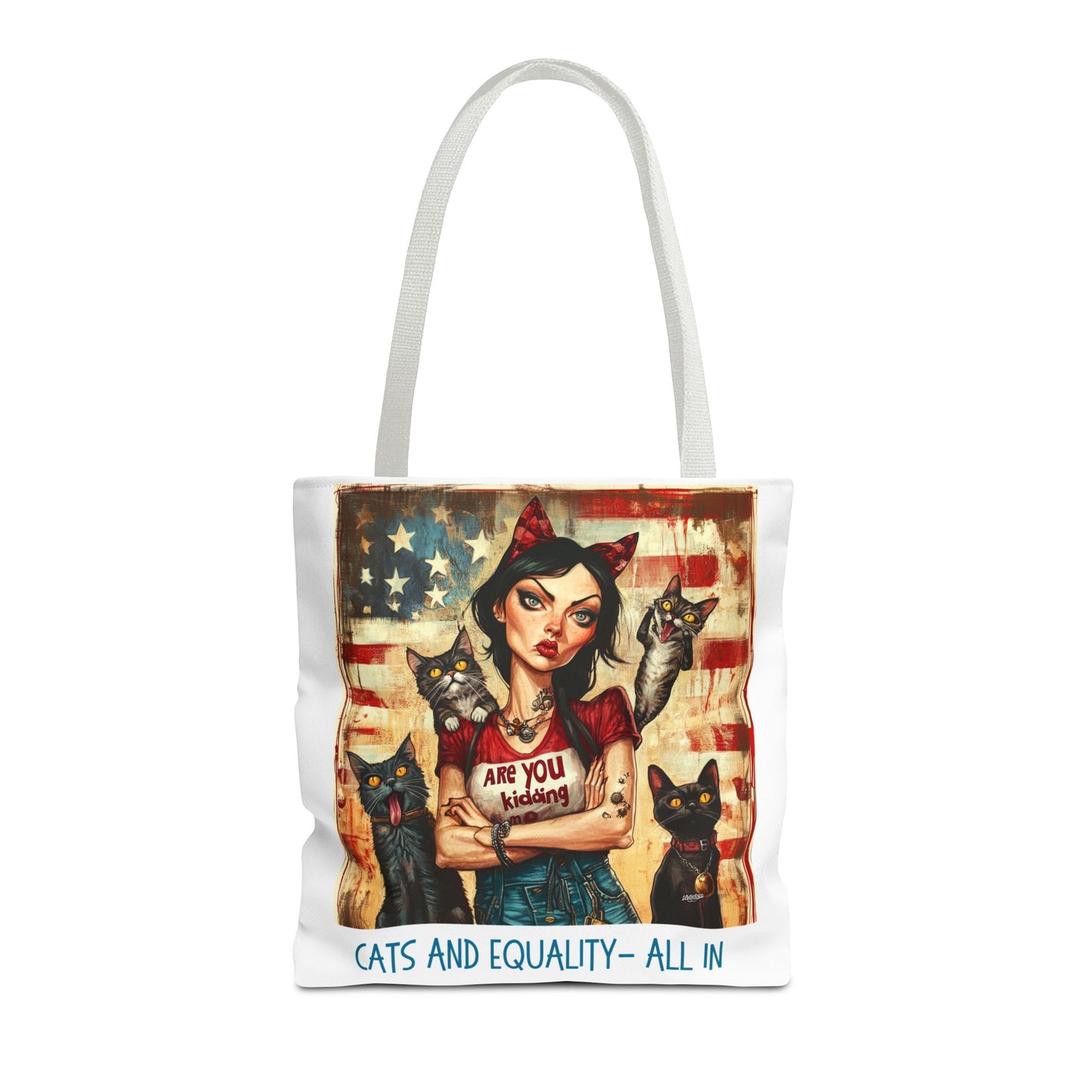 Childless Cat Lady "Cats & Equality - All In" Childless Cat Lady Tote Bag (AOP)