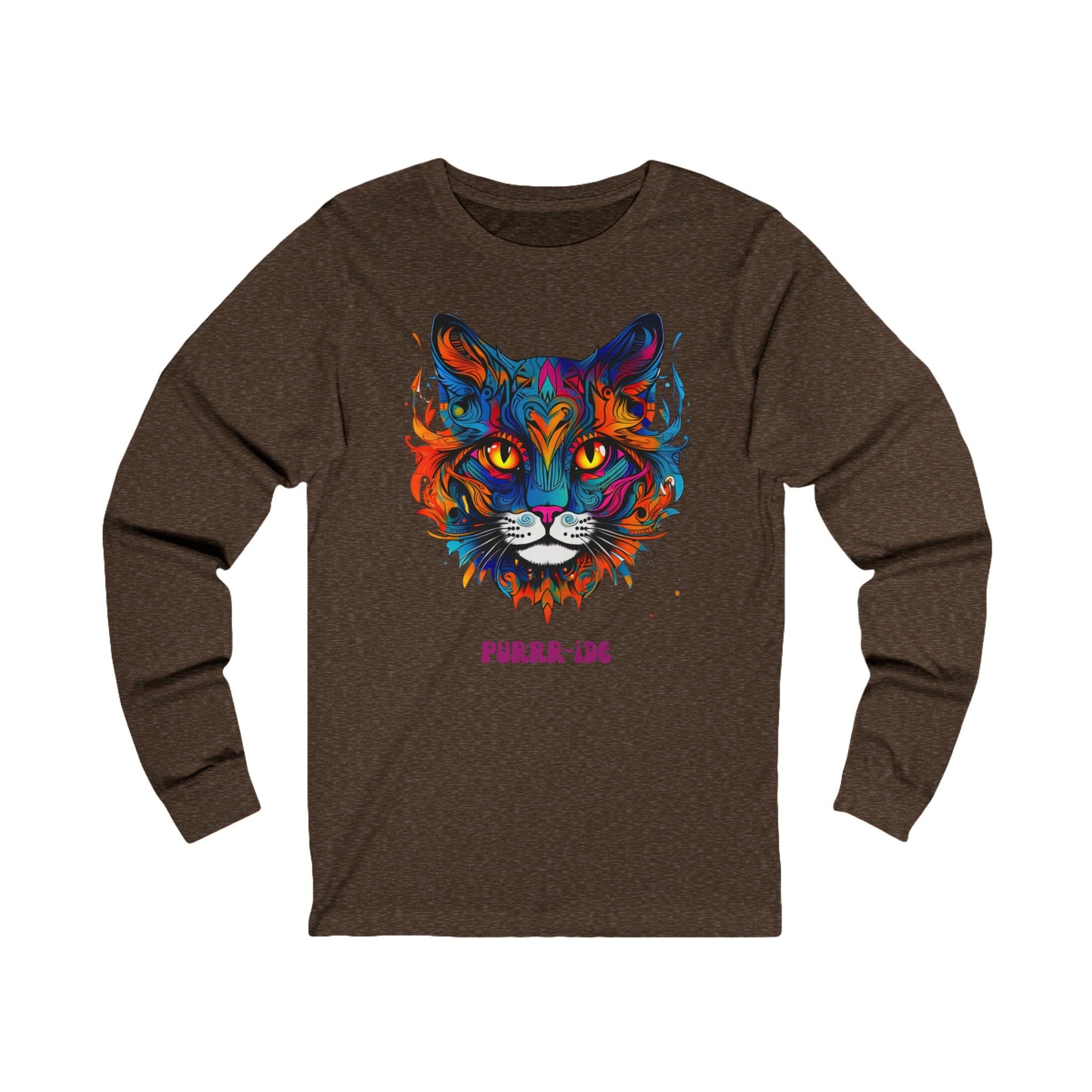 Pride Cats - Purr- ide Cat Shirt  Cat Lover's Pride Colors Christmas Gift  Unisex Jersey Long Sleeve Tee Shirt, T-Shirt, Exotic Cat