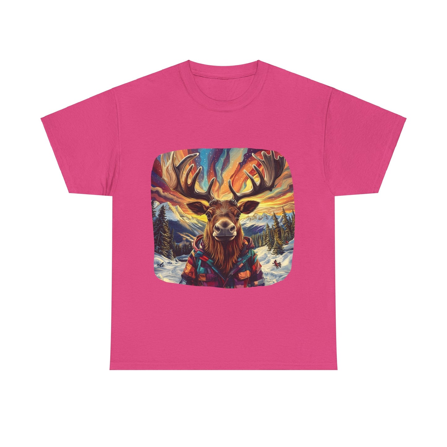 Maker Moose, Hippy Hippie, Boho Moose Vermont Moose - Moose Lover Unisex Heavy Cotton Tee T-Shirt