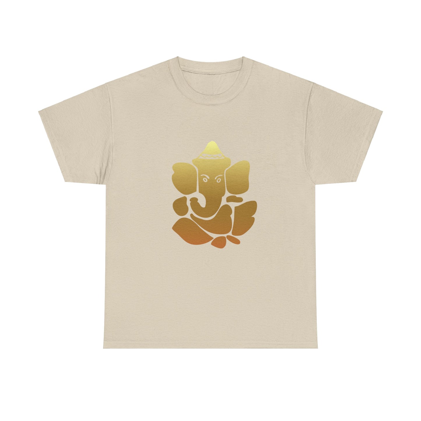 Ganesha, Remover of Obstacles. Golden Ganesha Shirt - Graphic Tee - Yoga, Zen, Hindu Gifts Unisex Heavy Cotton Tee T-Shirt