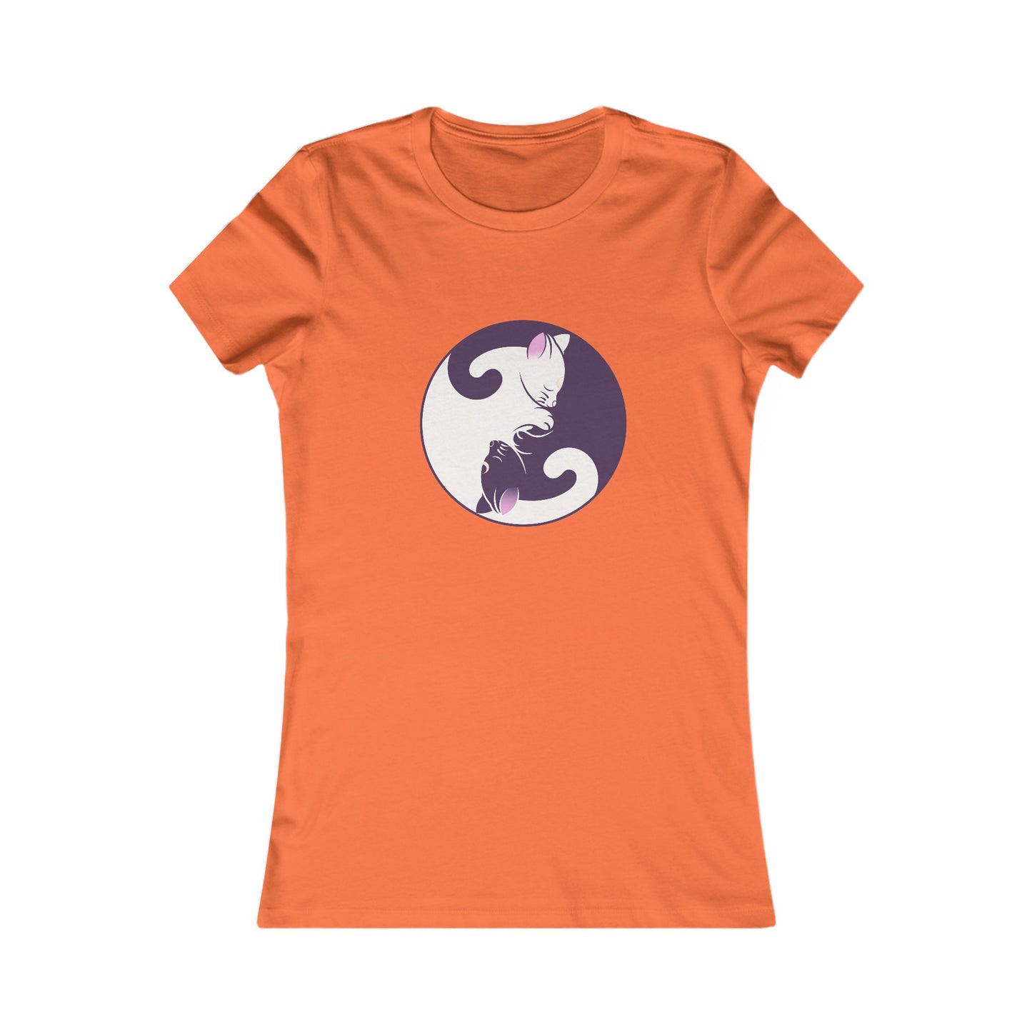 Yin Yang Cat, Sleeping Cats, Yoga Meditation Shirt, Yoga Tees, Yoga Graphic T-shirt, Ladies Cut Graphic Tees