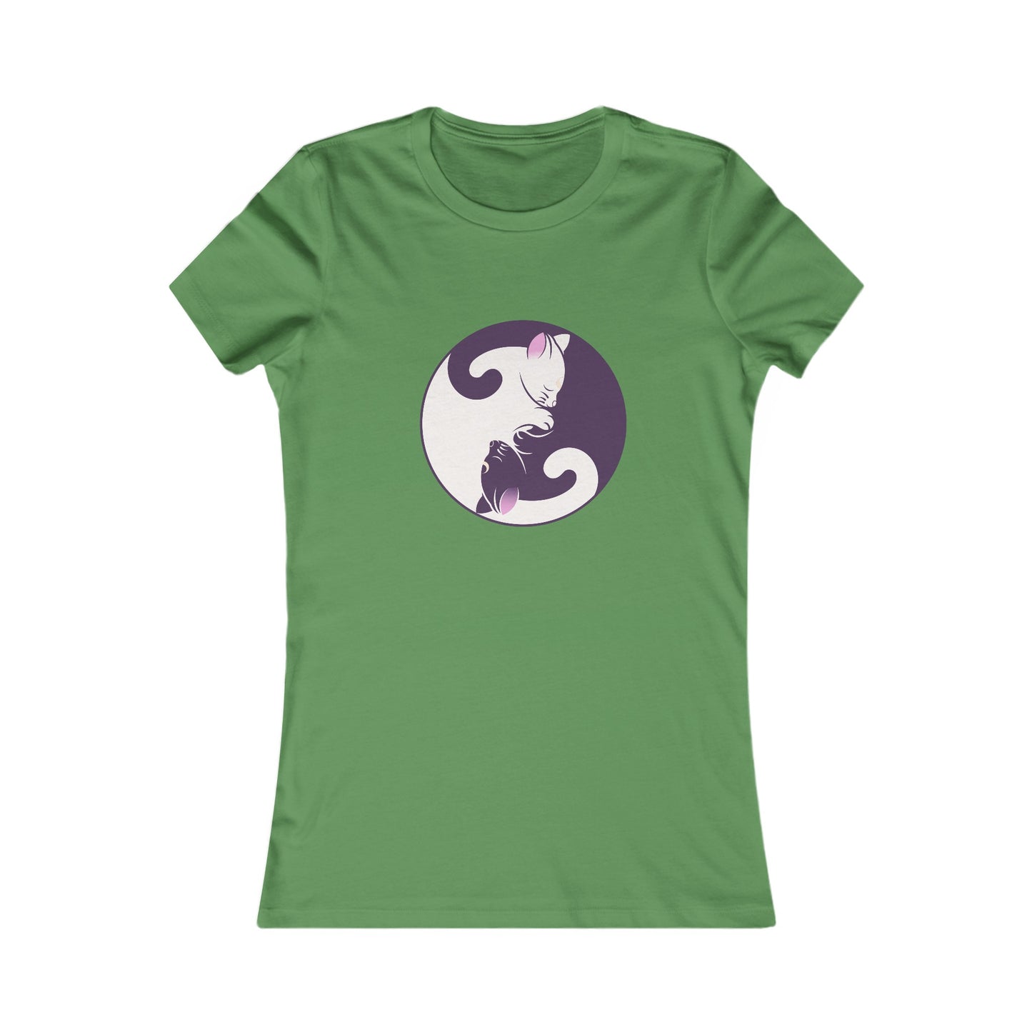 Yin Yang Cat, Sleeping Cats, Yoga Meditation Shirt, Yoga Tees, Yoga Graphic T-shirt, Ladies Cut Graphic Tees