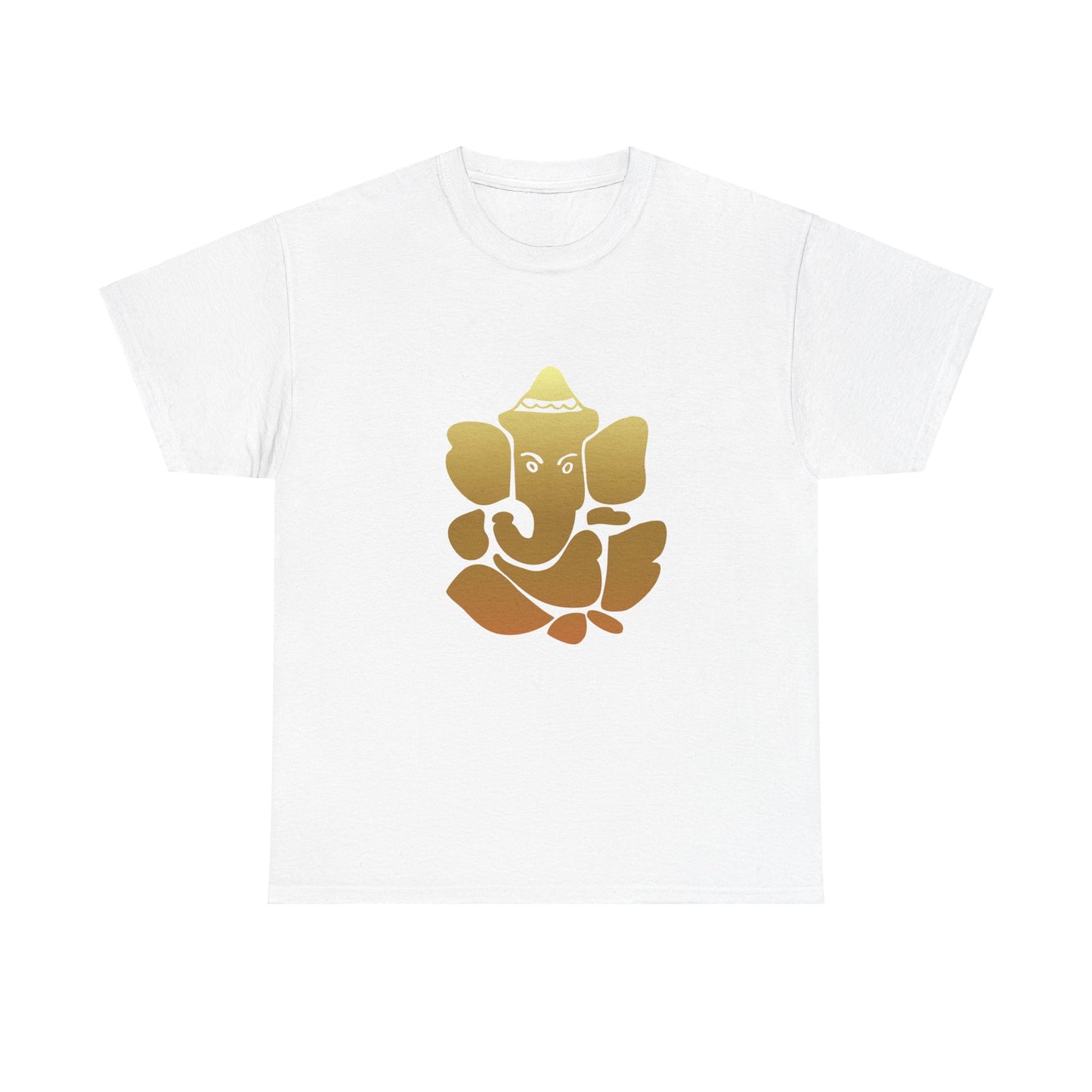 Ganesha, Remover of Obstacles. Golden Ganesha Shirt - Graphic Tee - Yoga, Zen, Hindu Gifts Unisex Heavy Cotton Tee T-Shirt