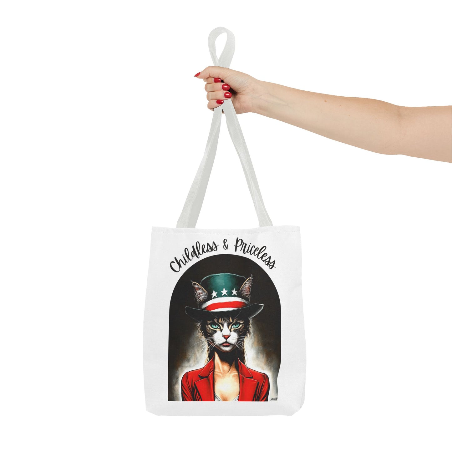 Childless and Priceless. Proud Cat, Childless Cat Lady Tote Bag (AOP)