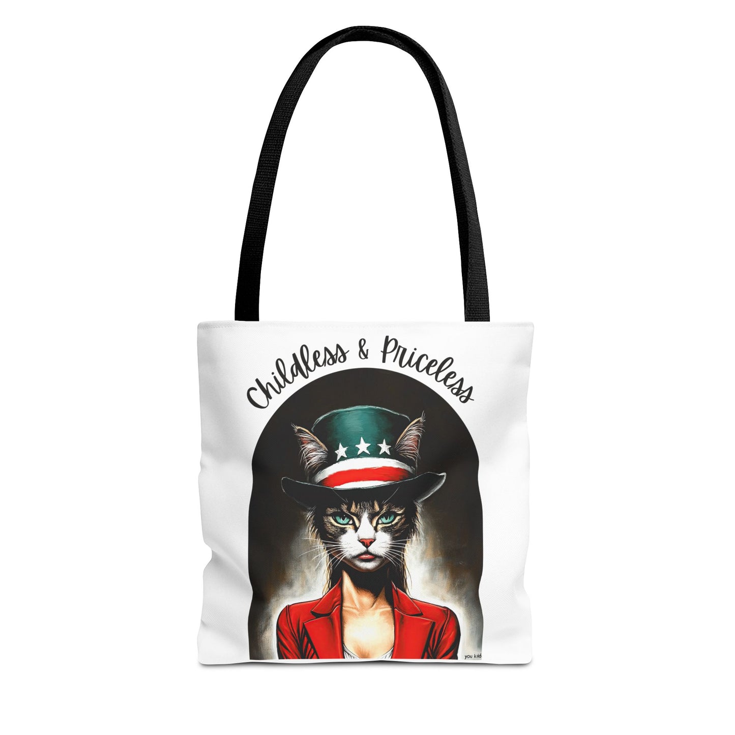 Childless and Priceless. Proud Cat, Childless Cat Lady Tote Bag (AOP)