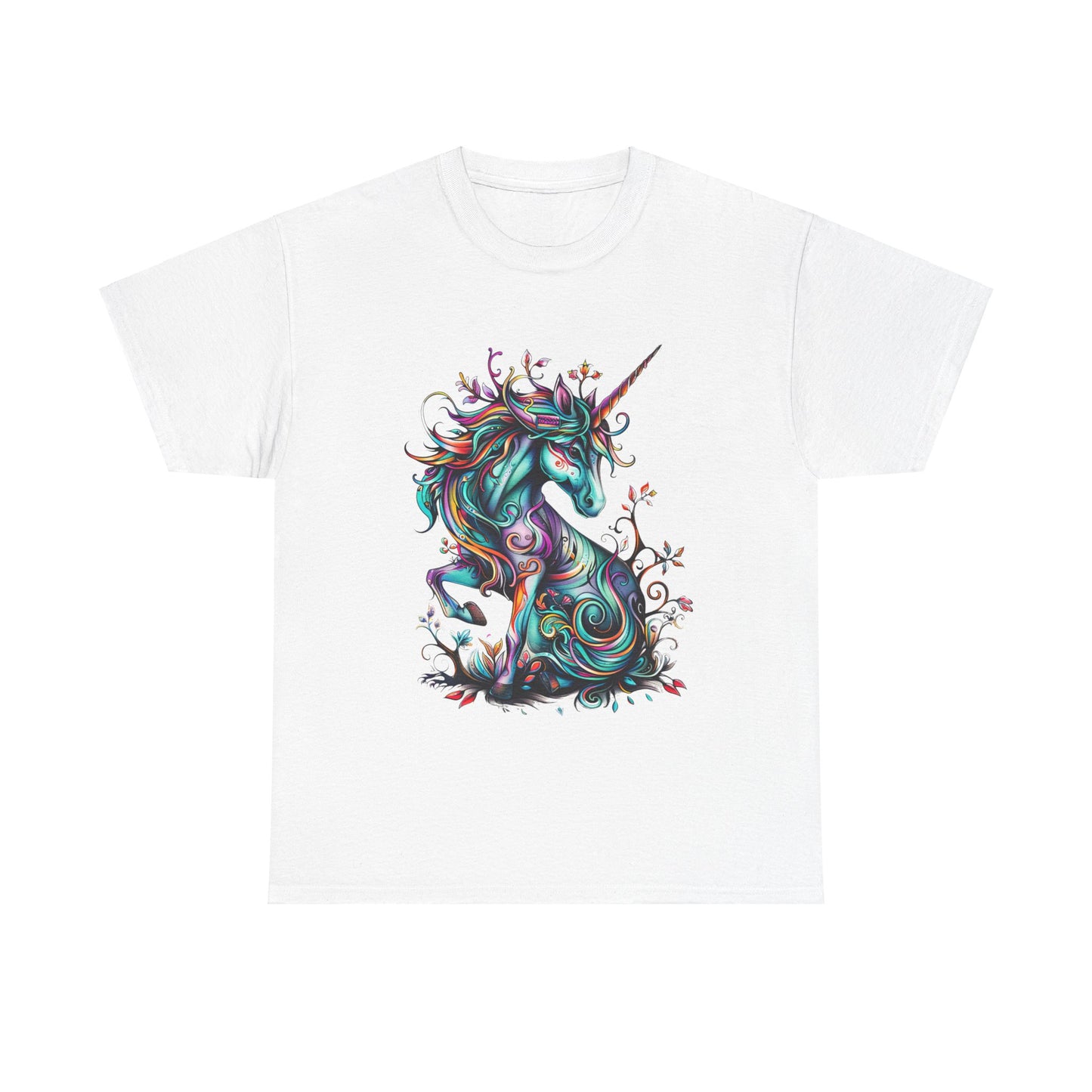 Celtic Unicorn - Unicorn Lovers Graphic Tee Unisex Heavy Cotton Tee T-Shirt