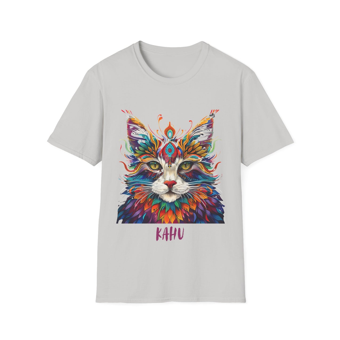 KAHU Cat Shirt, Special Cat Lover's Graphic Tee Graphic Unisex T- Shirt, T-Shirt Cat Lovers Gift  Softstyle T-Shirt Tee Teeshirt Stylized Cat