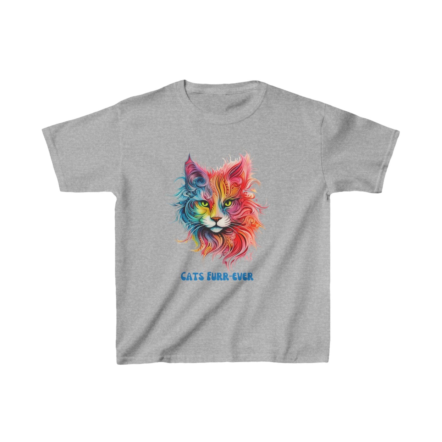 Cats Furr- Ever- Kids Cat Graphic Tee - Vibrant Cute Cat Design for Young Cat Lovers