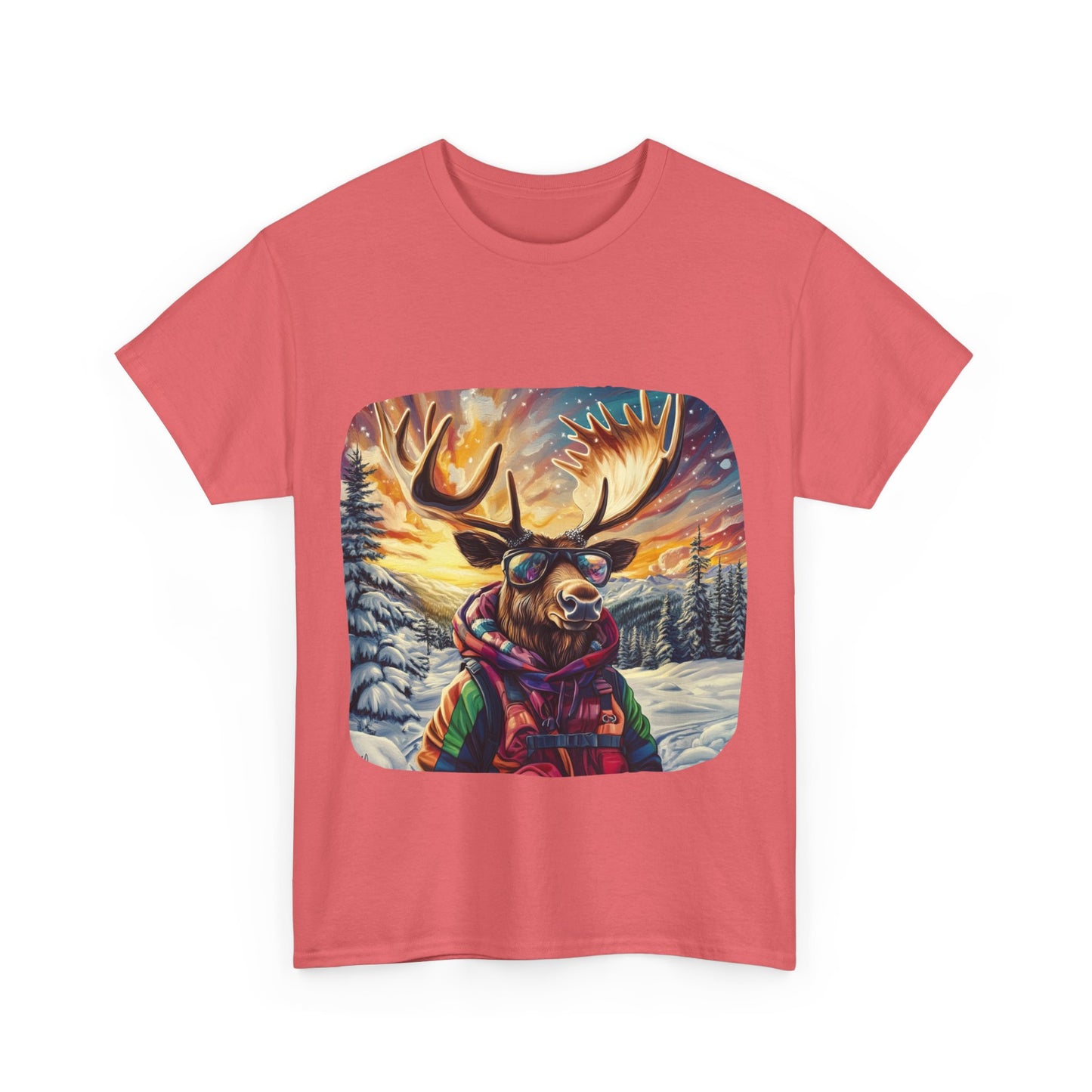 Maker Moose (Ver 2), Hippy Hippie, Boho Moose Vermont Moose - Moose Lover Unisex Heavy Cotton Tee T-Shirt