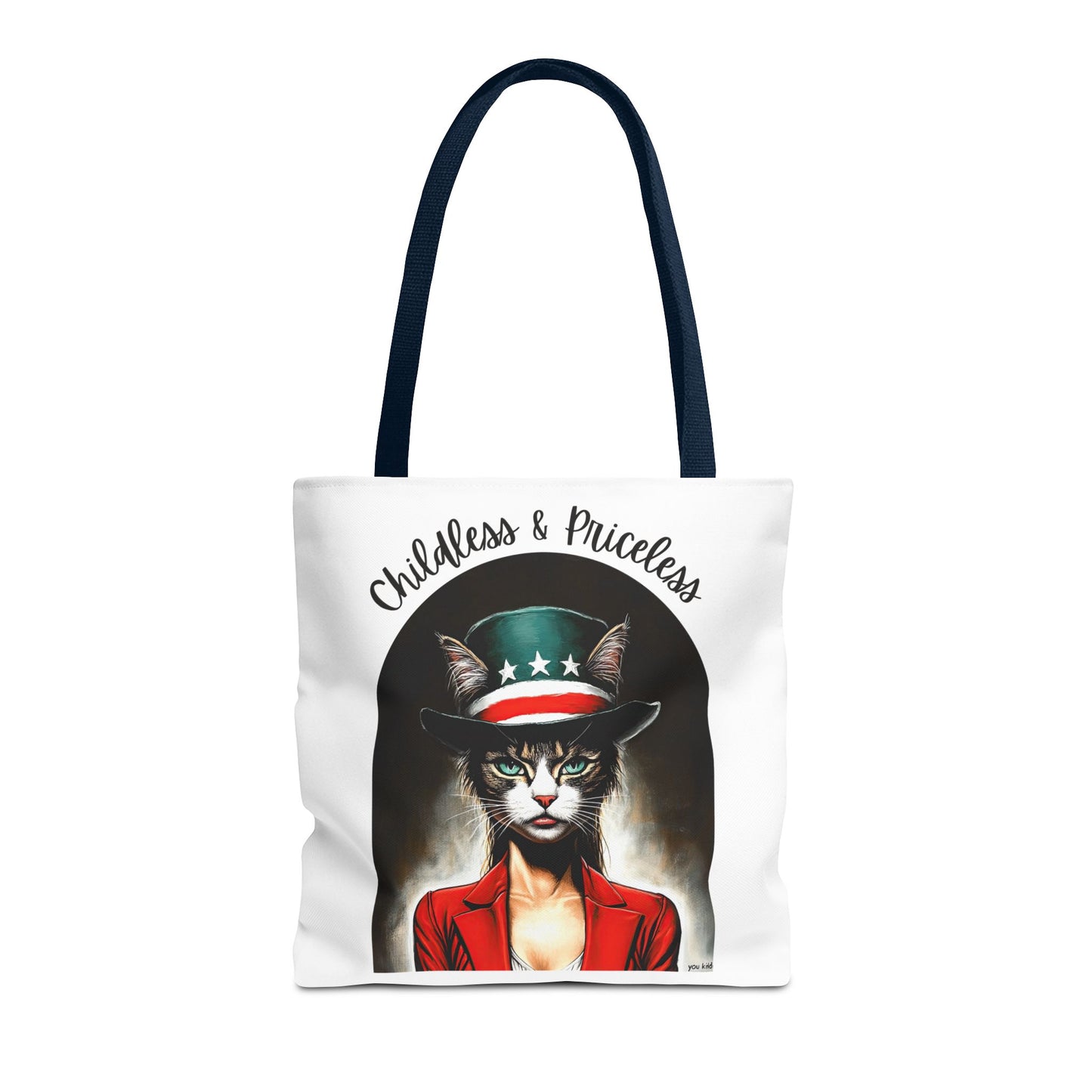 Childless and Priceless. Proud Cat, Childless Cat Lady Tote Bag (AOP)