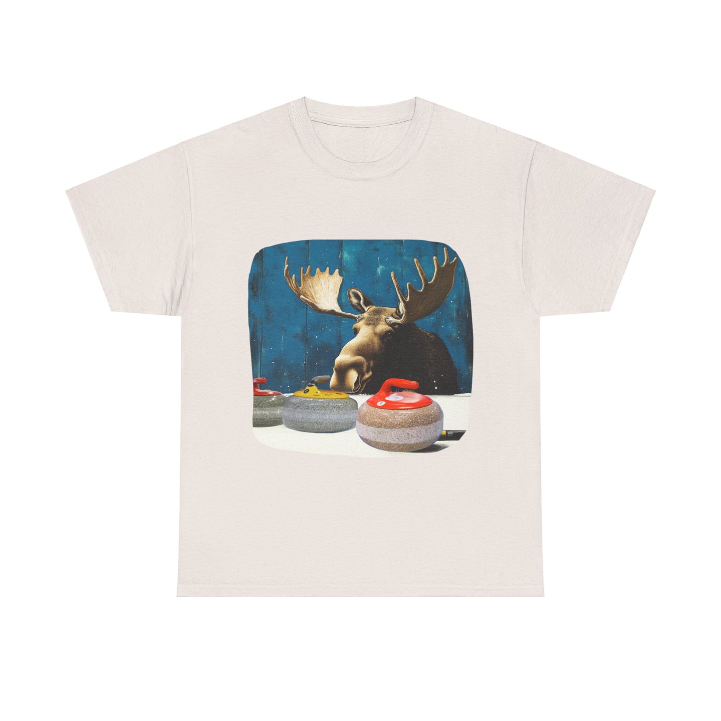 Moose Curling Champion - Moose Lover Unisex Heavy Cotton Tee T-Shirt