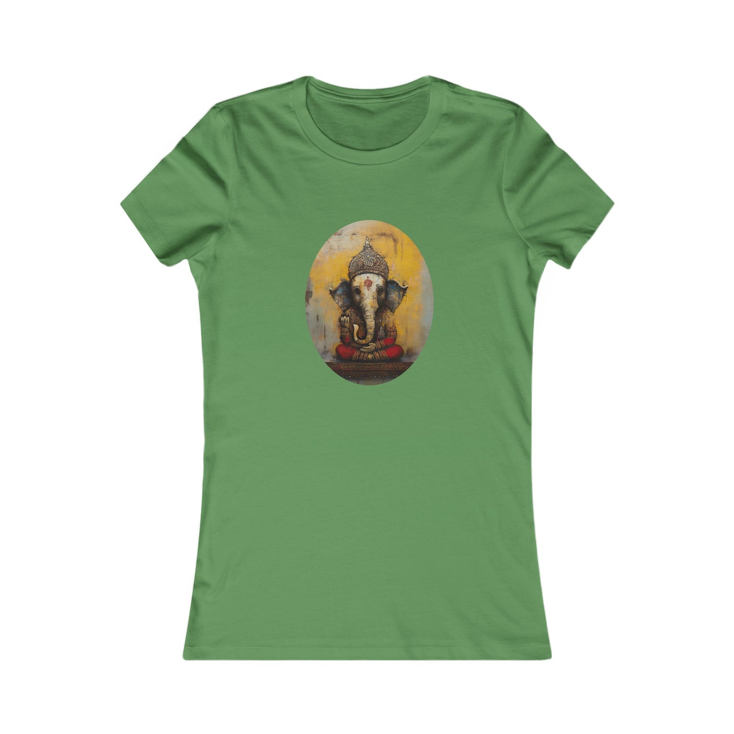 Antique Style Ganesha Shirt, Ganesh Shirt, Yoga Tees, Yoga Graphic T-shirt, Ladies Cut Graphic Tees