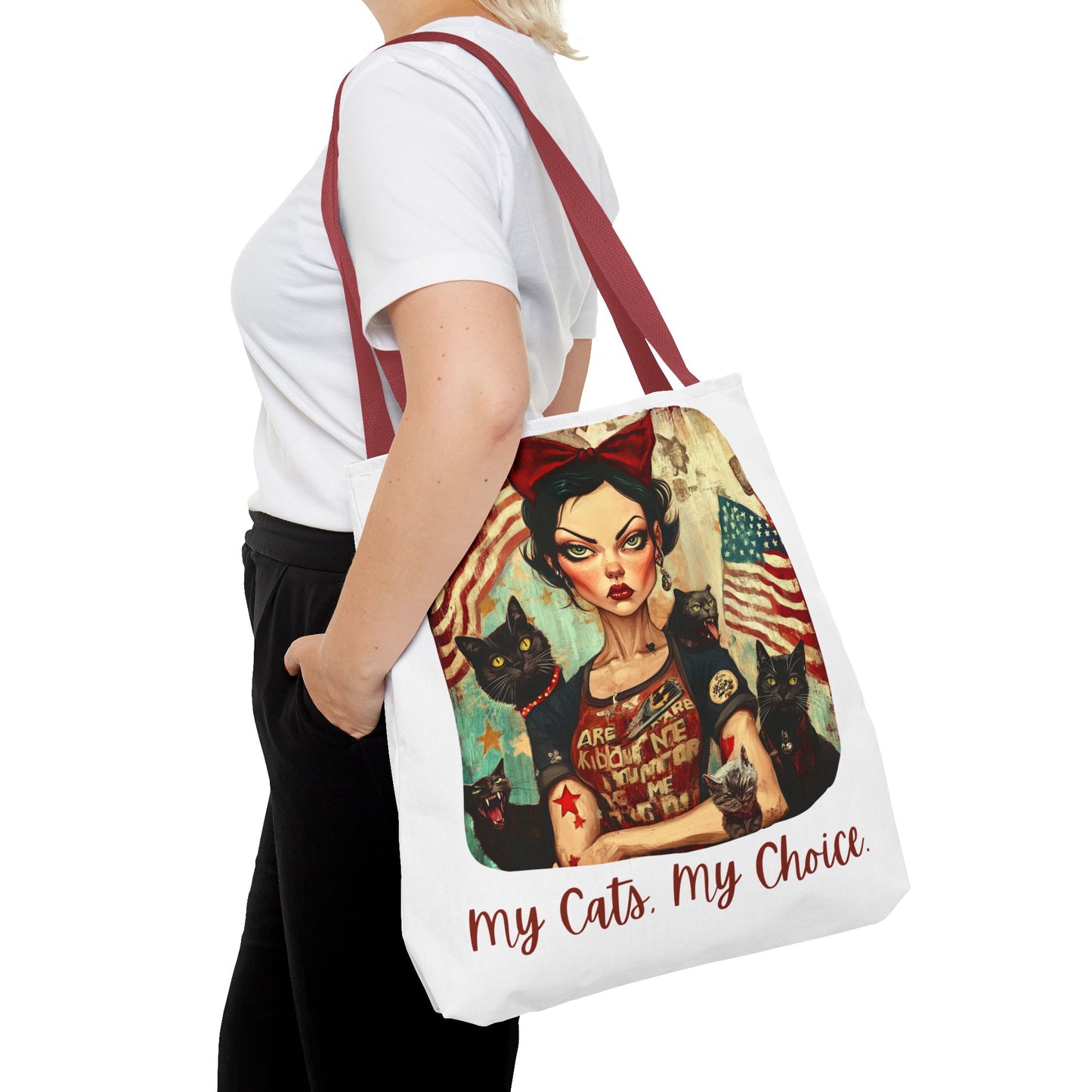 Childless Cat Lady "My Cats, My Choice" -  Childless Cat Lady Tote Bag (AOP)