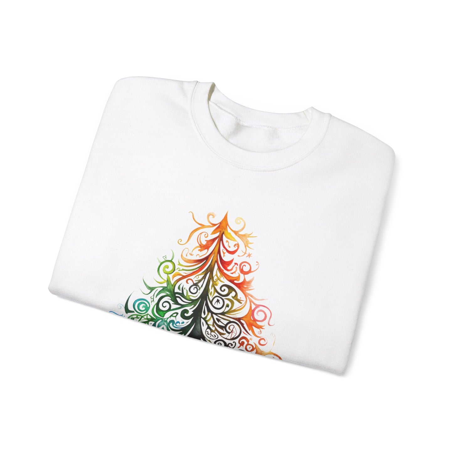 Rainbow, Exotic, Colorful Tribal Style Christmas Tree, Pride Colors Shirt Unisex Sweatshirt Sweat Shirt Gay Pride Gift