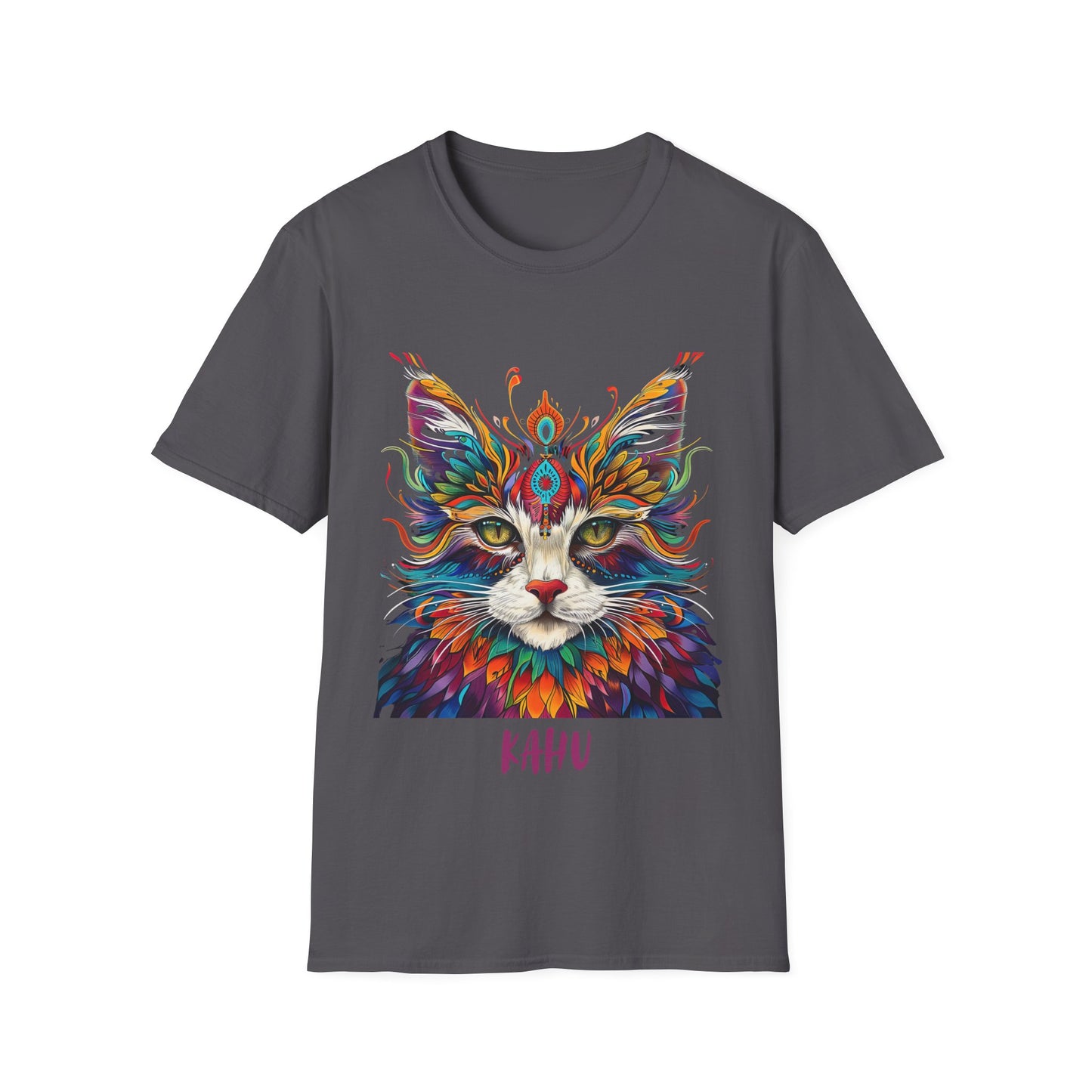 KAHU Cat Shirt, Special Cat Lover's Graphic Tee Graphic Unisex T- Shirt, T-Shirt Cat Lovers Gift  Softstyle T-Shirt Tee Teeshirt Stylized Cat