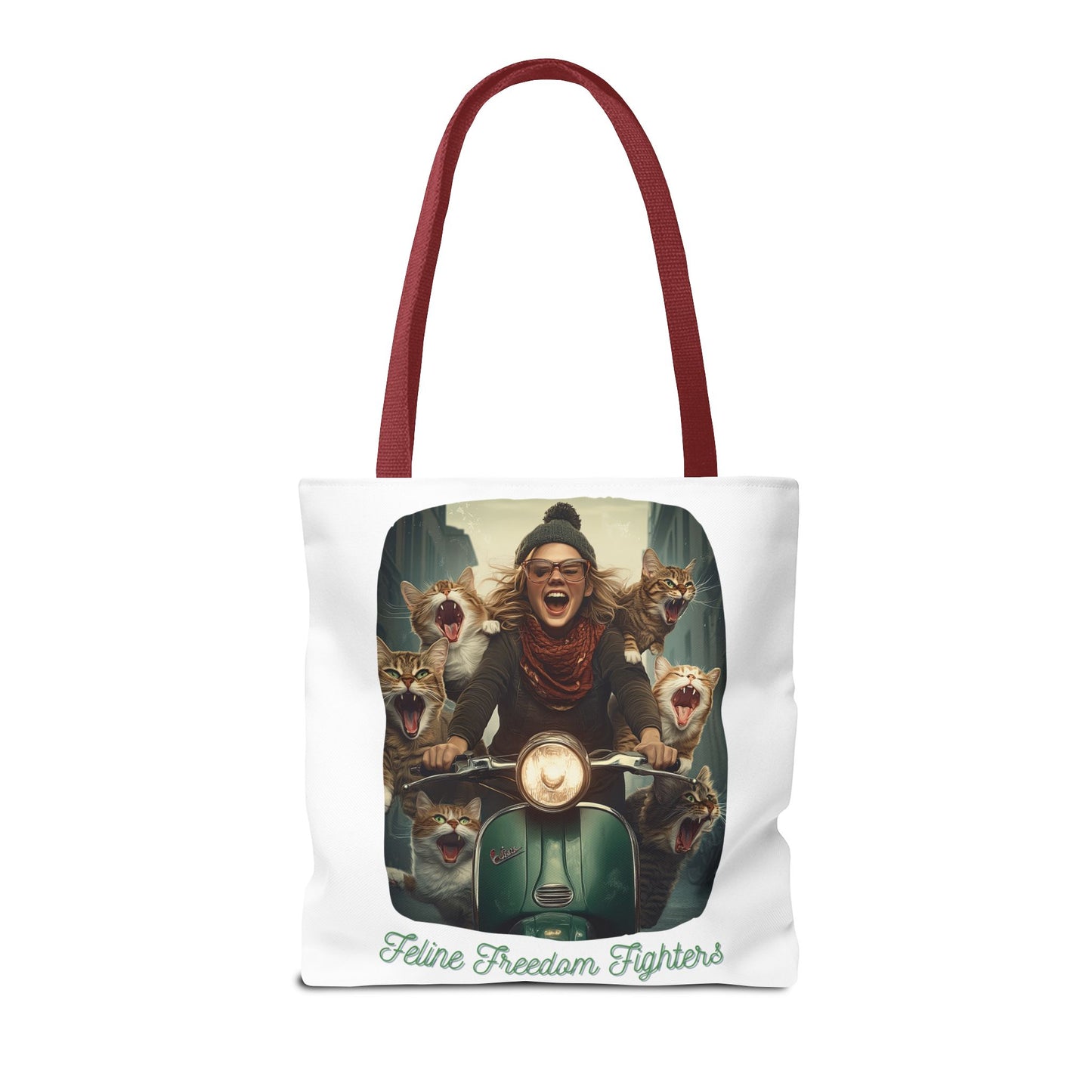 "Feline Freedom Fighters" Childless Cat Lady Tote Bag - Childless Cat Lady Tote Bag (AOP)