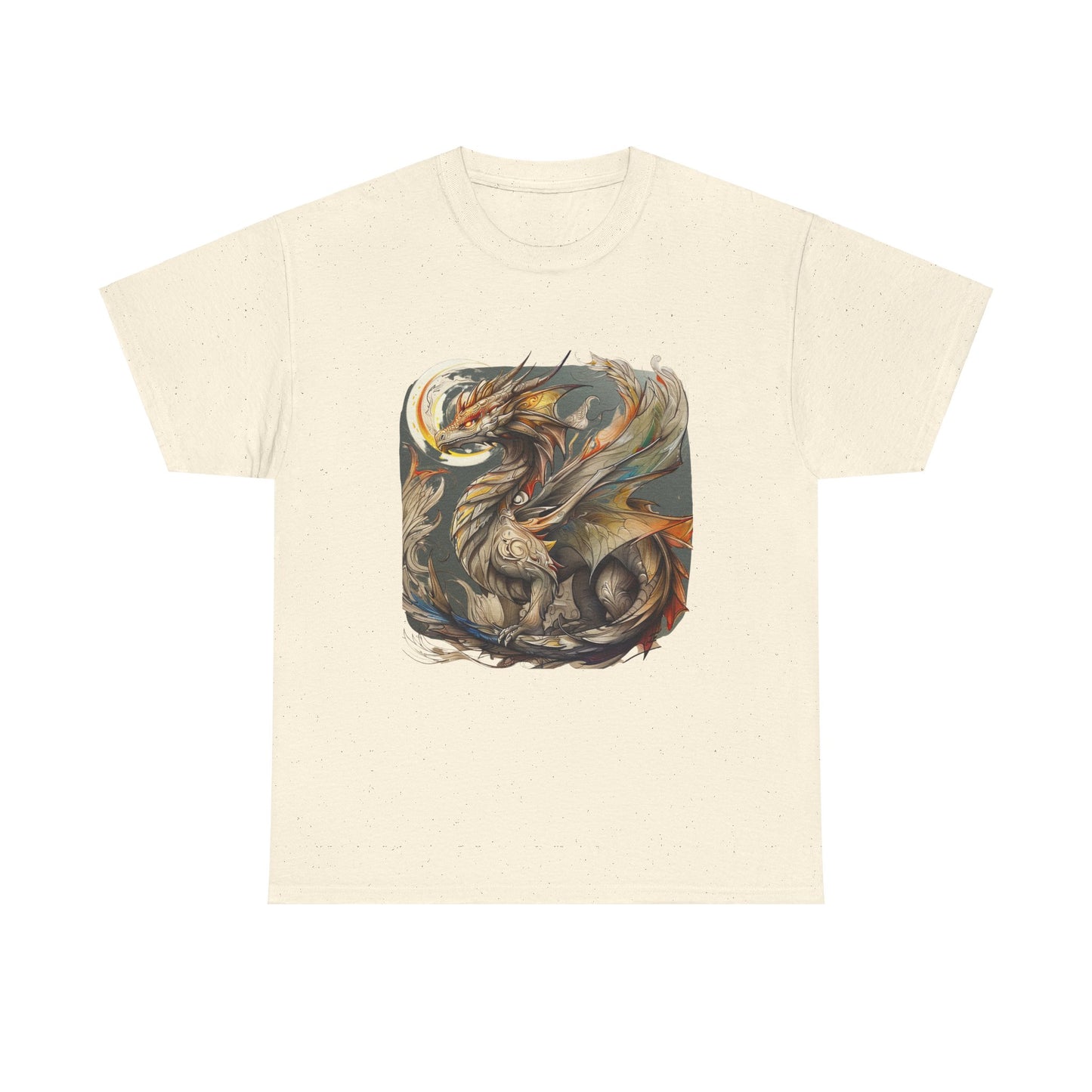 Stoney Gray Ancient Dragon Graphic Tee - Dragon T-shirt -  Dragon Lovers Unisex Heavy Cotton Tee T-Shirt