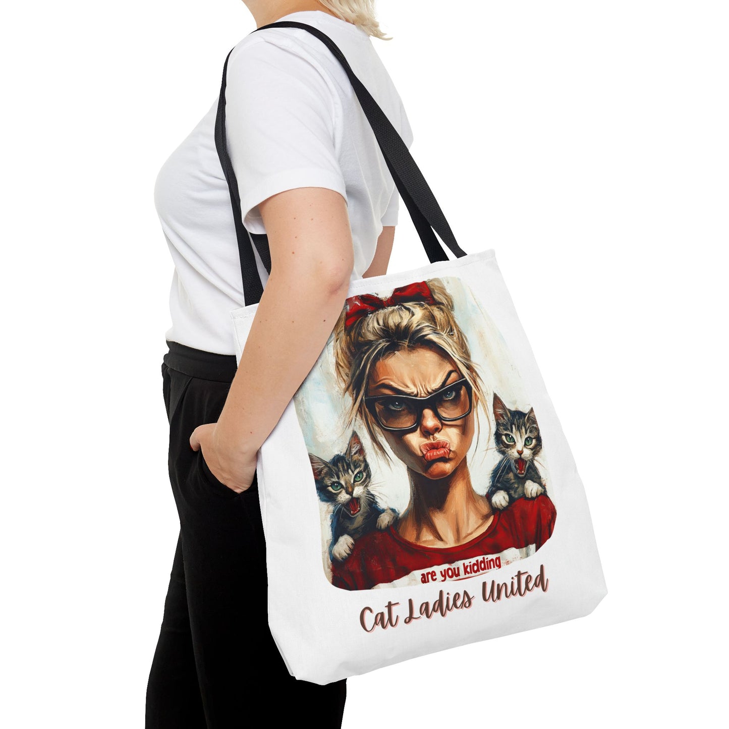 Childless Cat Lady Bag "Cat Ladies United" Childless Cat Lady Tote Bag (AOP)