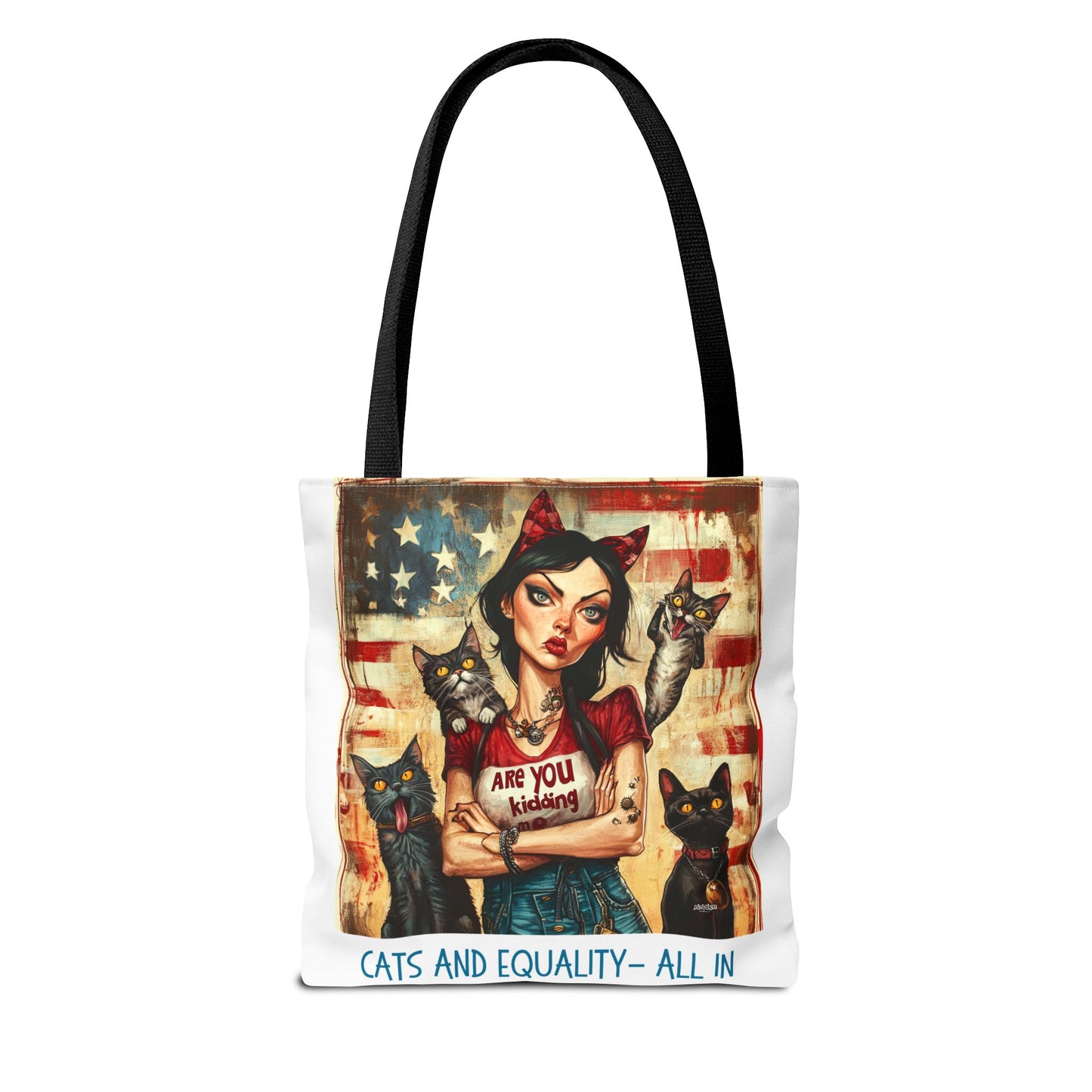 Childless Cat Lady "Cats & Equality - All In" Childless Cat Lady Tote Bag (AOP)