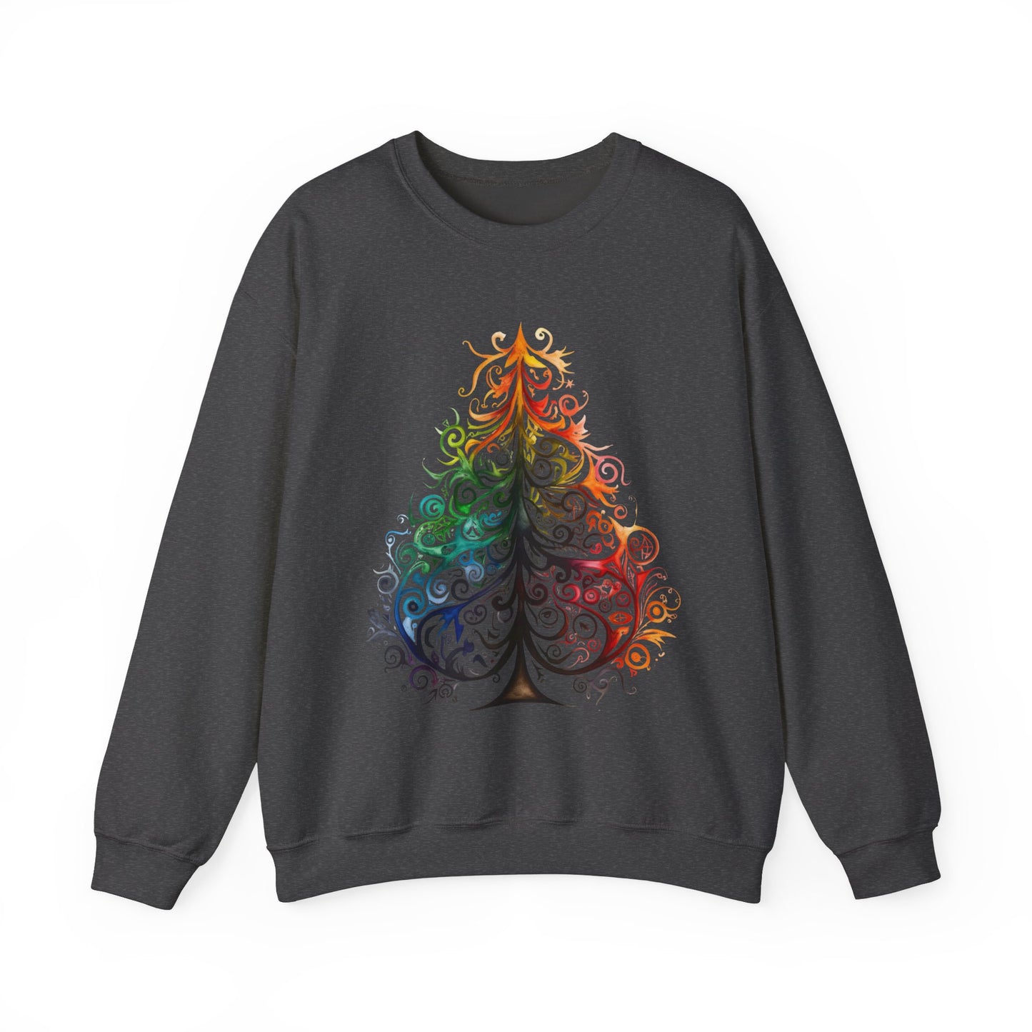 Rainbow, Exotic, Colorful Tribal Style Christmas Tree, Pride Colors Shirt Unisex Sweatshirt Sweat Shirt Gay Pride Gift