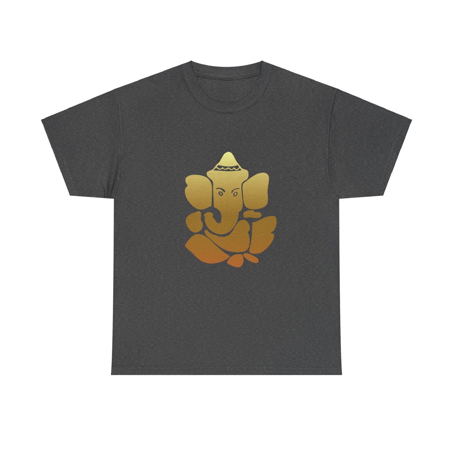 Ganesha, Remover of Obstacles. Golden Ganesha Shirt - Graphic Tee - Yoga, Zen, Hindu Gifts Unisex Heavy Cotton Tee T-Shirt