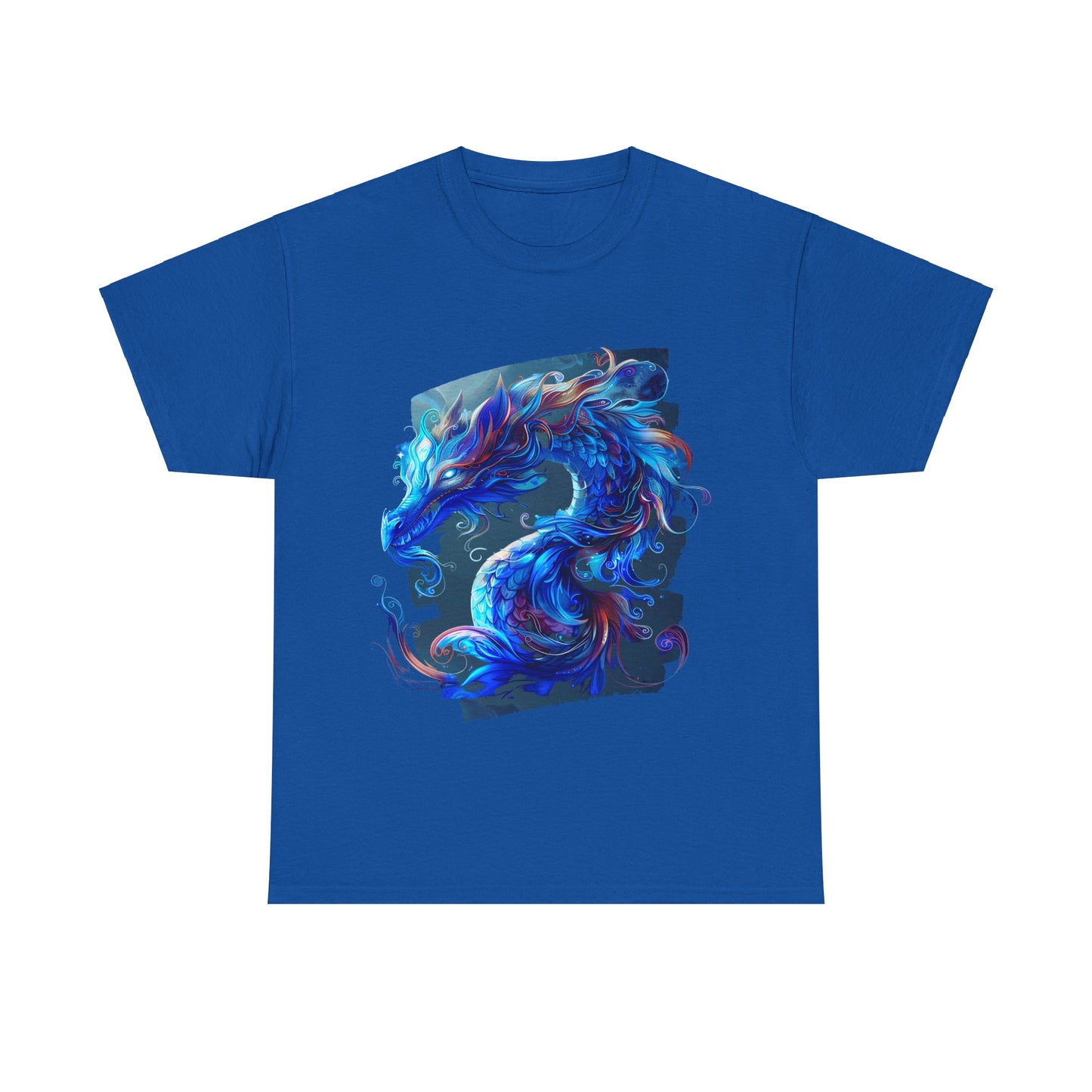 Blue Ancestor Dragons Graphic Tee - Dragons T-shirt -  Dragon Lovers Unisex Heavy Cotton Tee T-Shirt