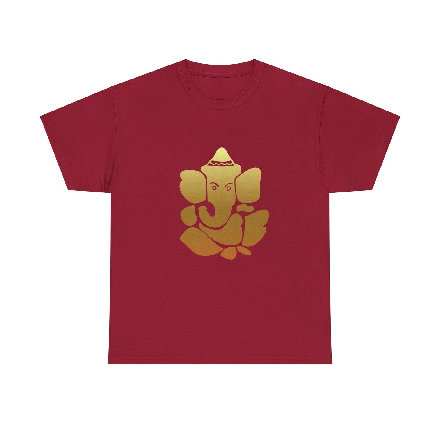 Ganesha, Remover of Obstacles. Golden Ganesha Shirt - Graphic Tee - Yoga, Zen, Hindu Gifts Unisex Heavy Cotton Tee T-Shirt