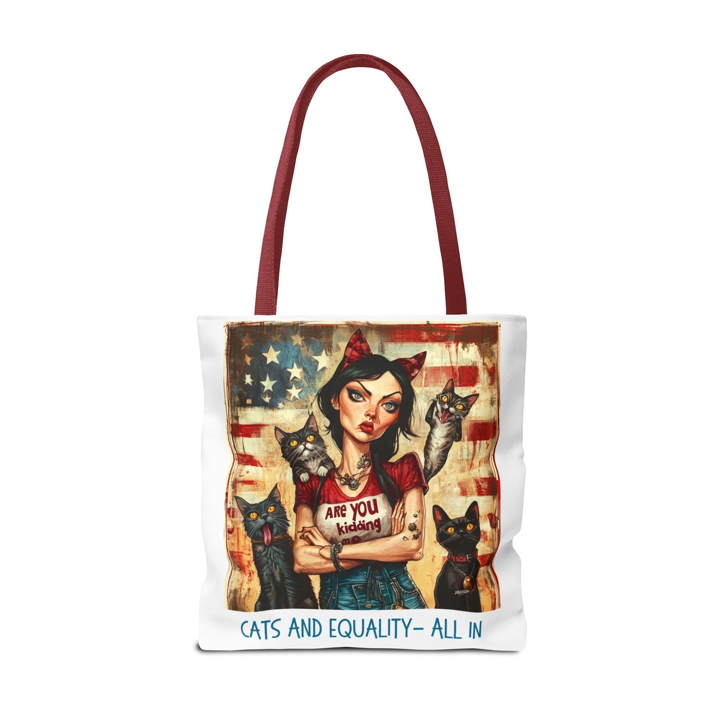 Childless Cat Lady "Cats & Equality - All In" Childless Cat Lady Tote Bag (AOP)