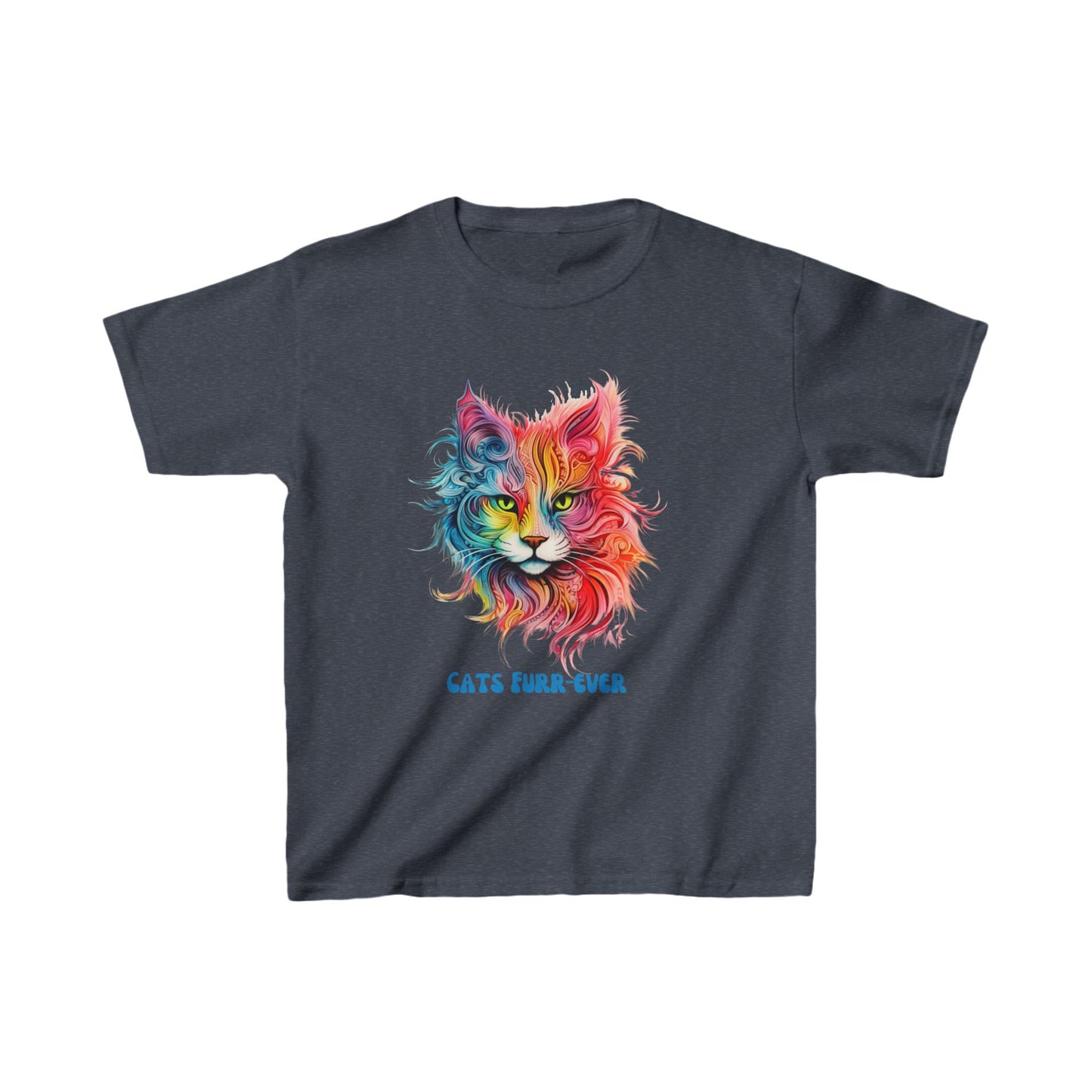 Cats Furr- Ever- Kids Cat Graphic Tee - Vibrant Cute Cat Design for Young Cat Lovers