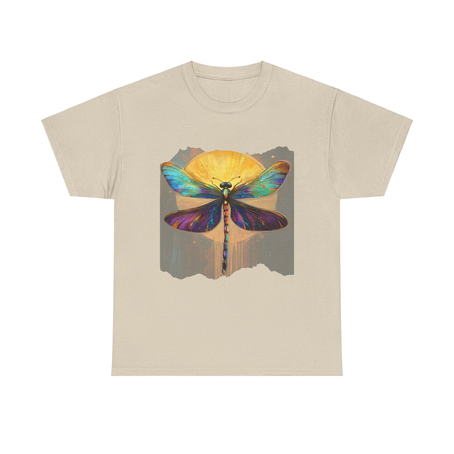 Gilded Dragonfly, (V2) Dragonfly Lover   - Dragonfly Gift Unisex Heavy Cotton Tee T-Shirt