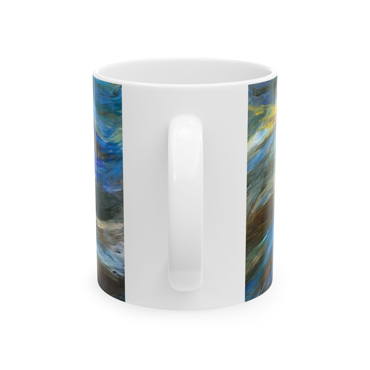 Reiki Hands of Grace, Hands of Light, Creation, Spiritual, Meditation Christmas Gift, Printed Ceramic Mug 11oz Energy Work