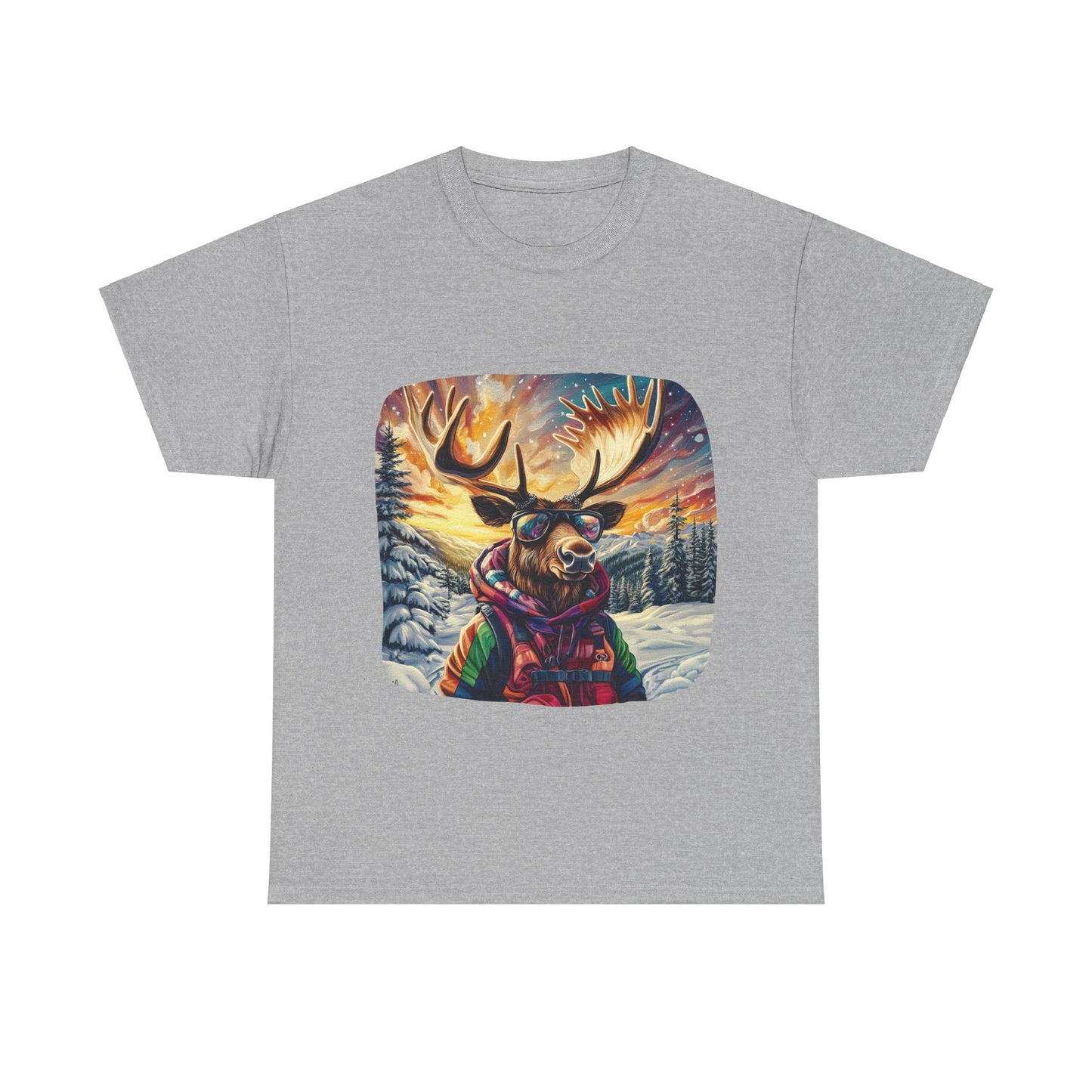 Maker Moose (Ver 2), Hippy Hippie, Boho Moose Vermont Moose - Moose Lover Unisex Heavy Cotton Tee T-Shirt