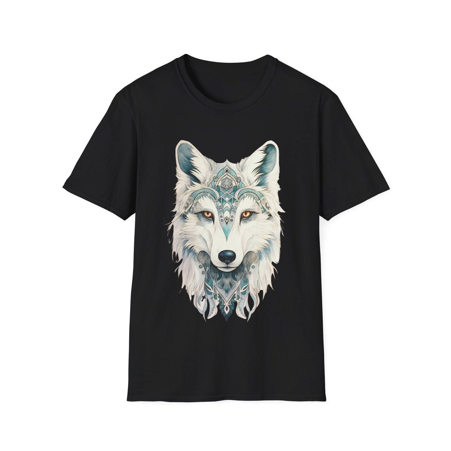 Snow Wolf, White Wolf Shirt, Lone Wolf Gift  Unisex Tee Shirt, T-Shirt Wolf Totem Spirit Medicine Softstyle T-Shirt Tee Teeshirt