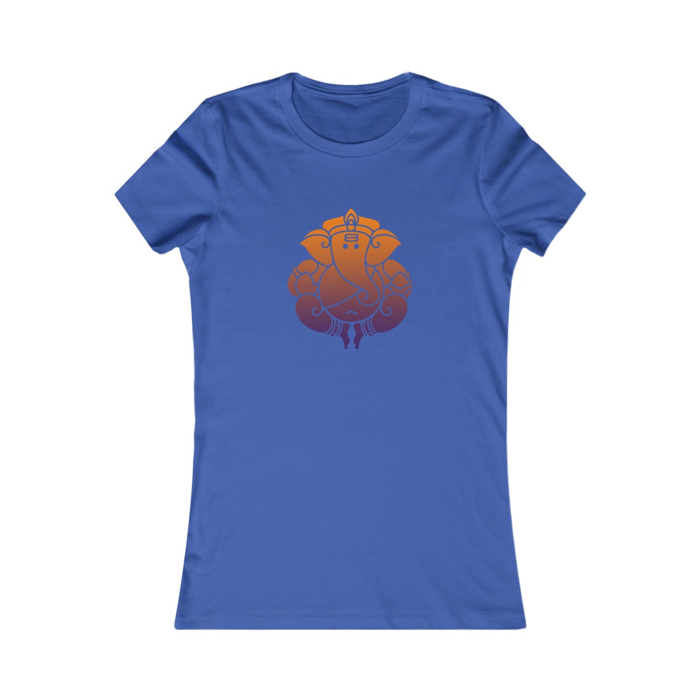 Orange Purple- Ganesha Shirt, Ganesh Shirt, Yoga Tees, Yoga Graphic T-shirt, Ladies Cut Graphic Tees