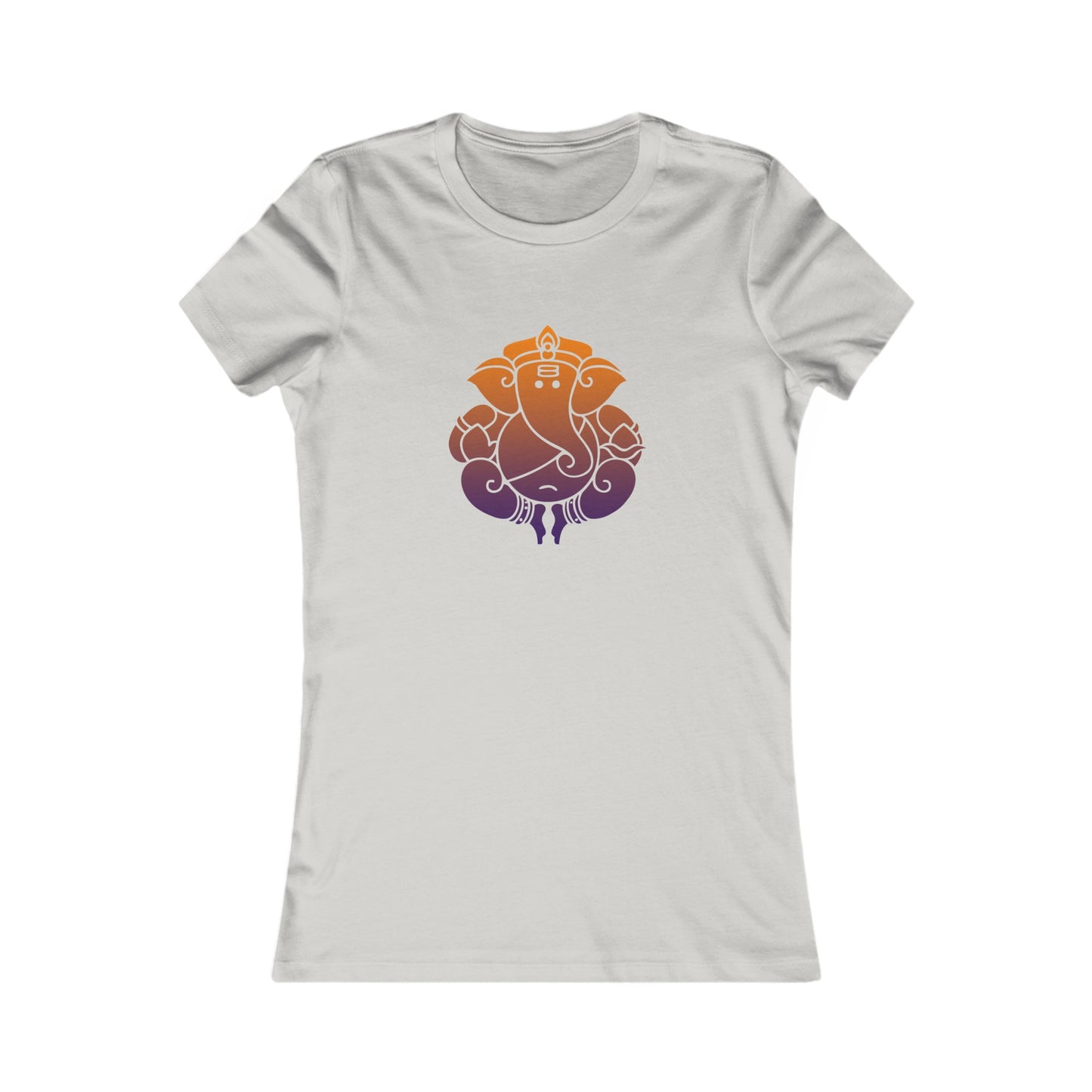 Orange Purple- Ganesha Shirt, Ganesh Shirt, Yoga Tees, Yoga Graphic T-shirt, Ladies Cut Graphic Tees