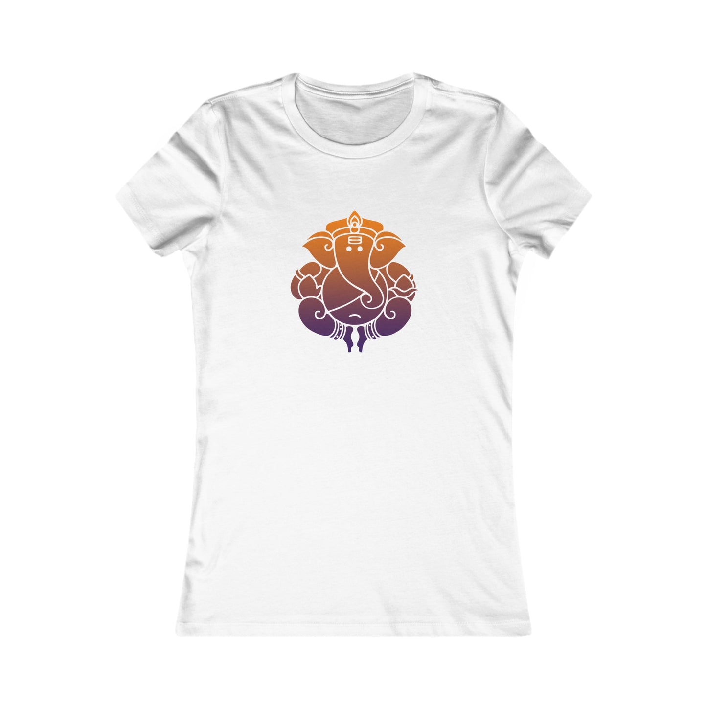 Orange Purple- Ganesha Shirt, Ganesh Shirt, Yoga Tees, Yoga Graphic T-shirt, Ladies Cut Graphic Tees