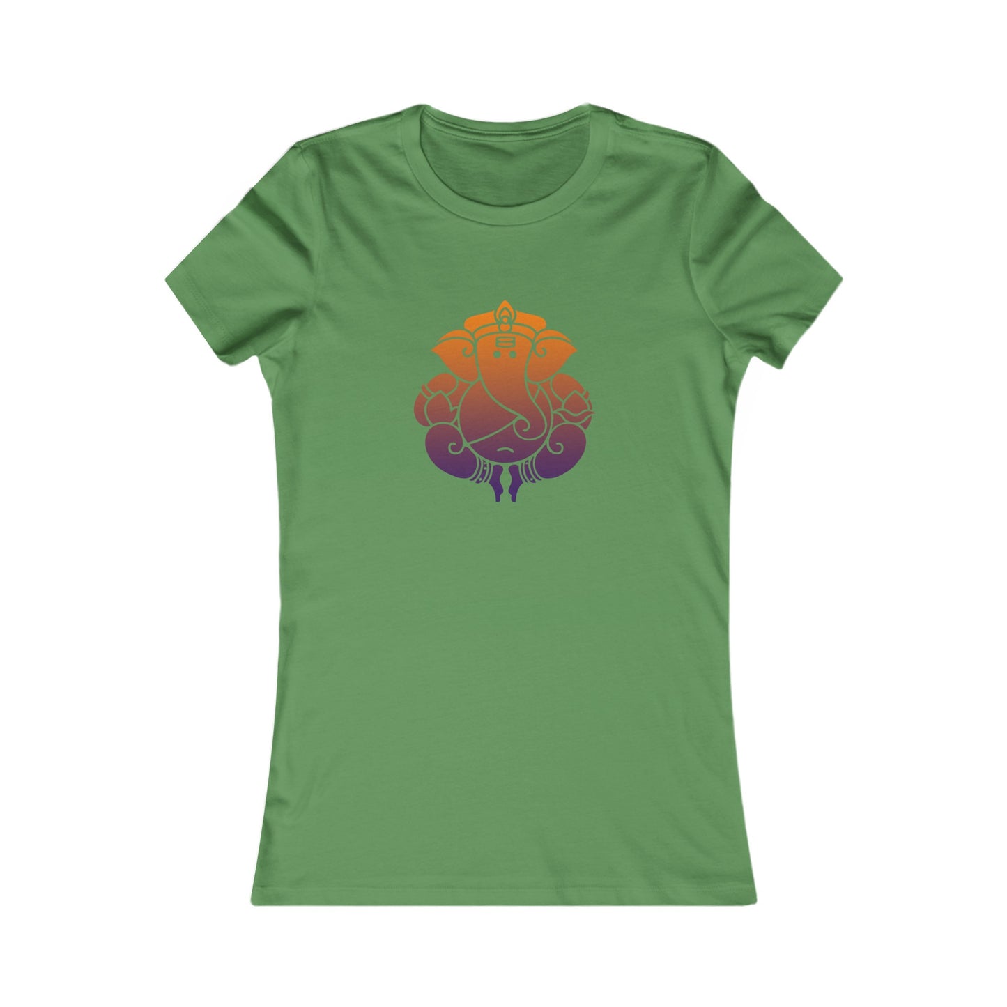 Orange Purple- Ganesha Shirt, Ganesh Shirt, Yoga Tees, Yoga Graphic T-shirt, Ladies Cut Graphic Tees